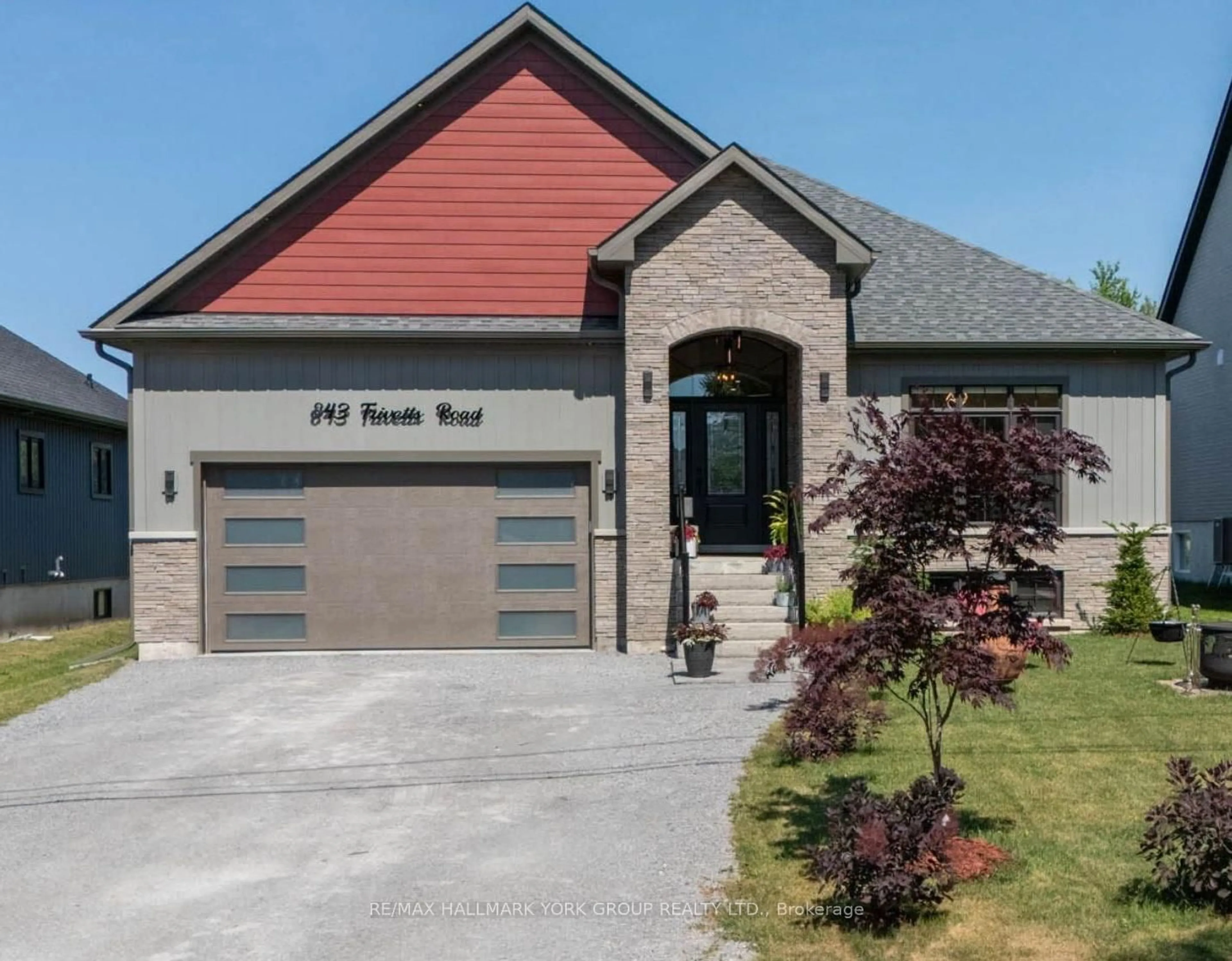 Home with brick exterior material, street for 843 Trivetts Rd, Georgina Ontario L4P 0S2