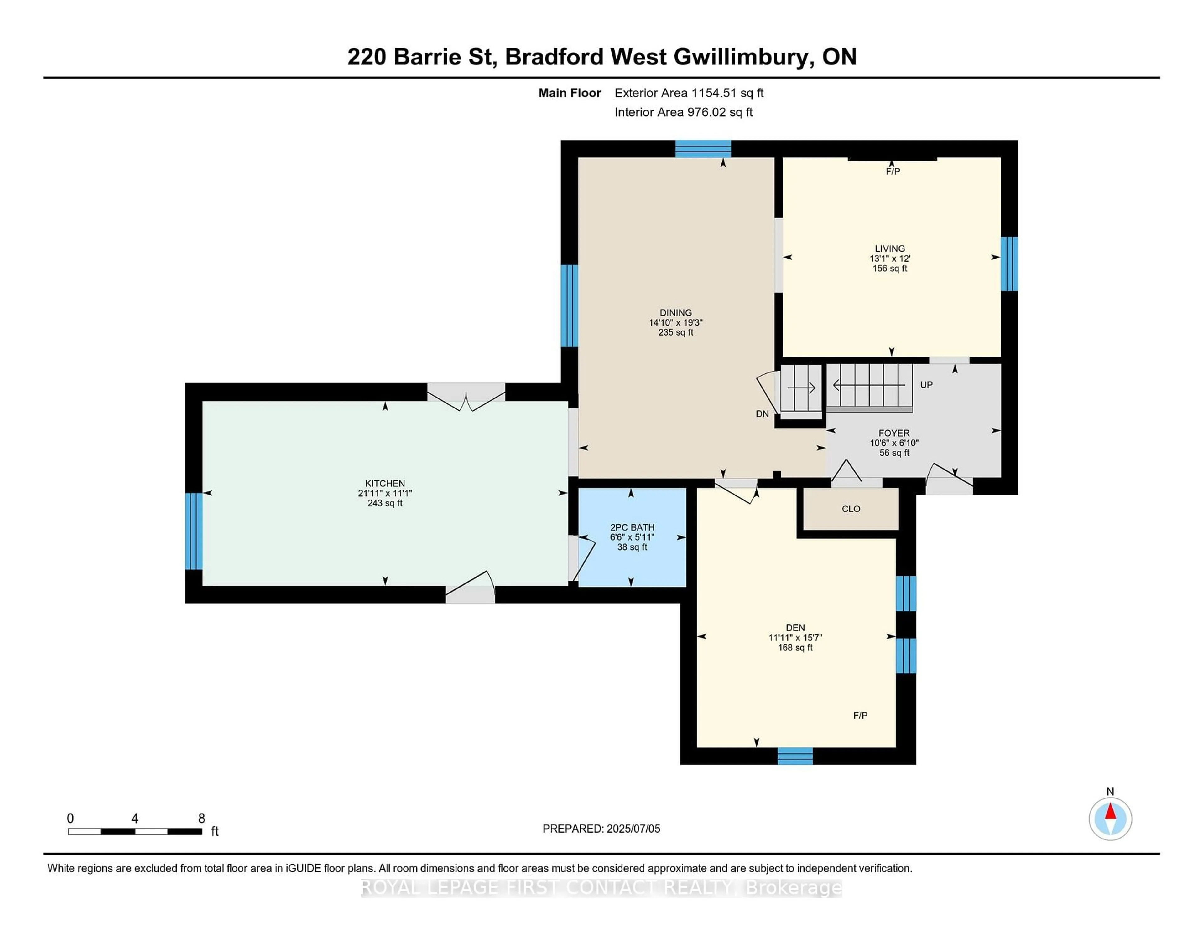 Floor plan for 220 Barrie St, Bradford West Gwillimbury Ontario L3Z 1R6