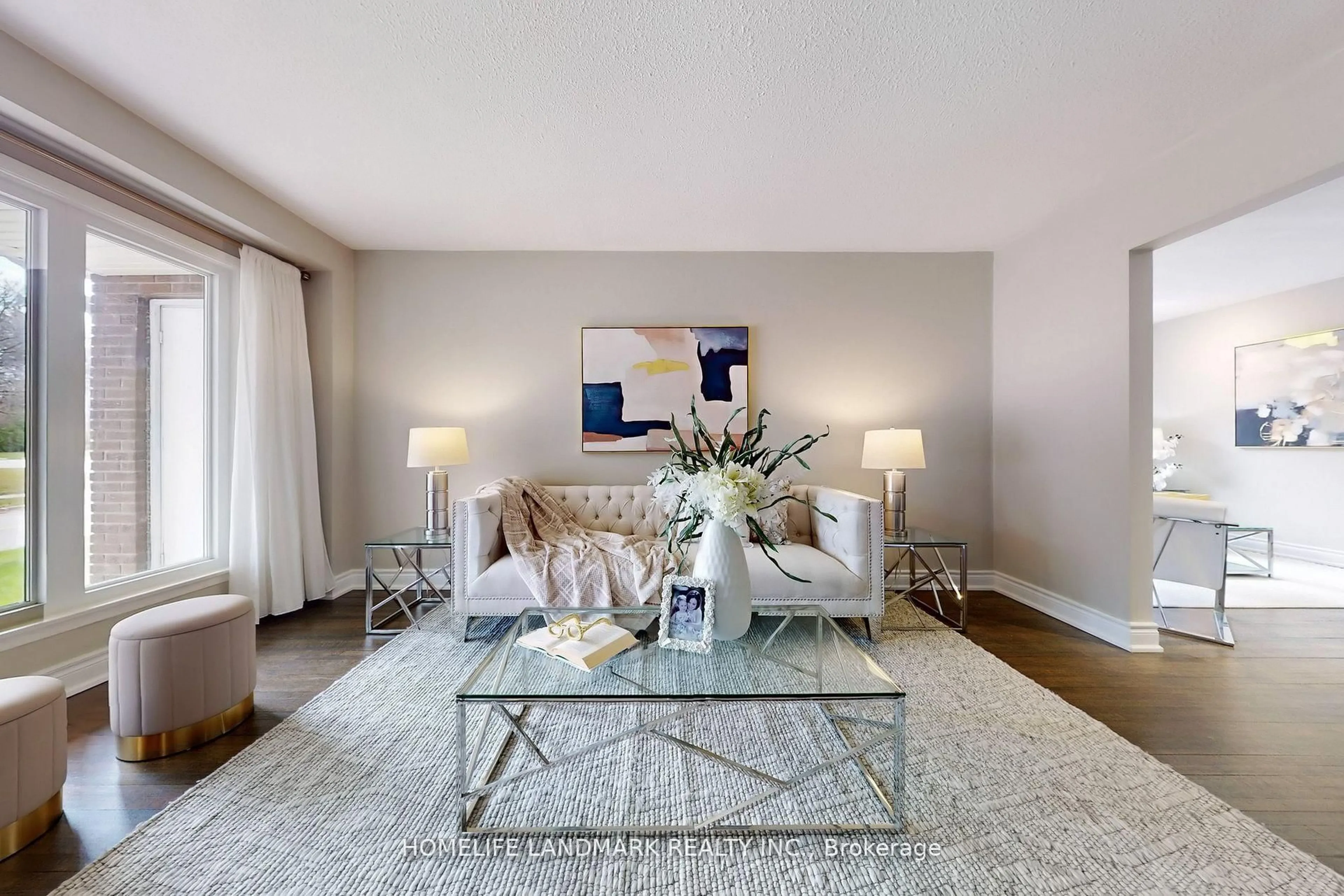 Living room with furniture, unknown for 46 Flowervale Rd, Markham Ontario L3T 4J4