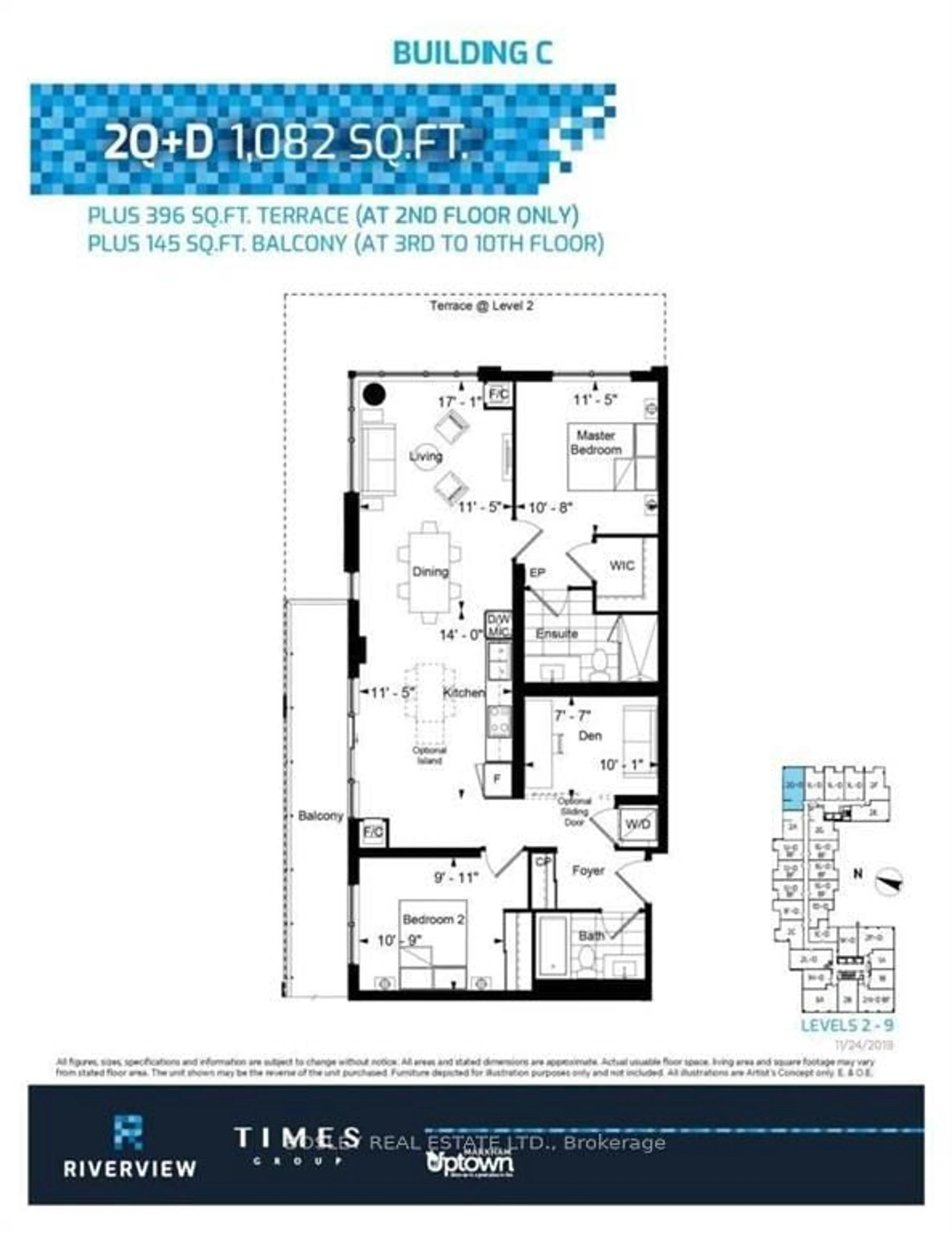 Floor plan for 38 Water Walk Dr #1018, Markham Ontario L3R 6M8