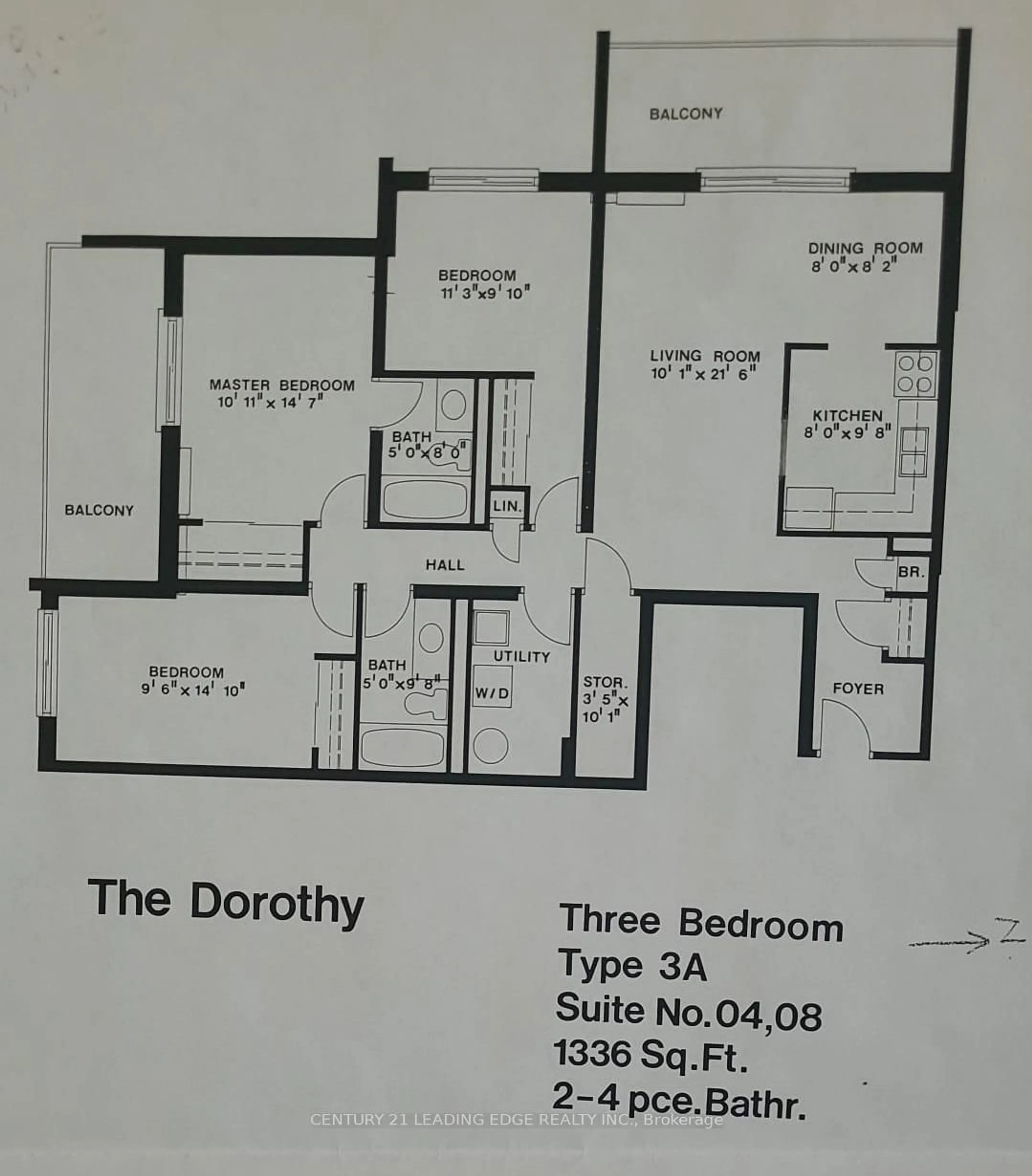Floor plan for 20 William Roe Blvd #908, Newmarket Ontario L3Y 5V6