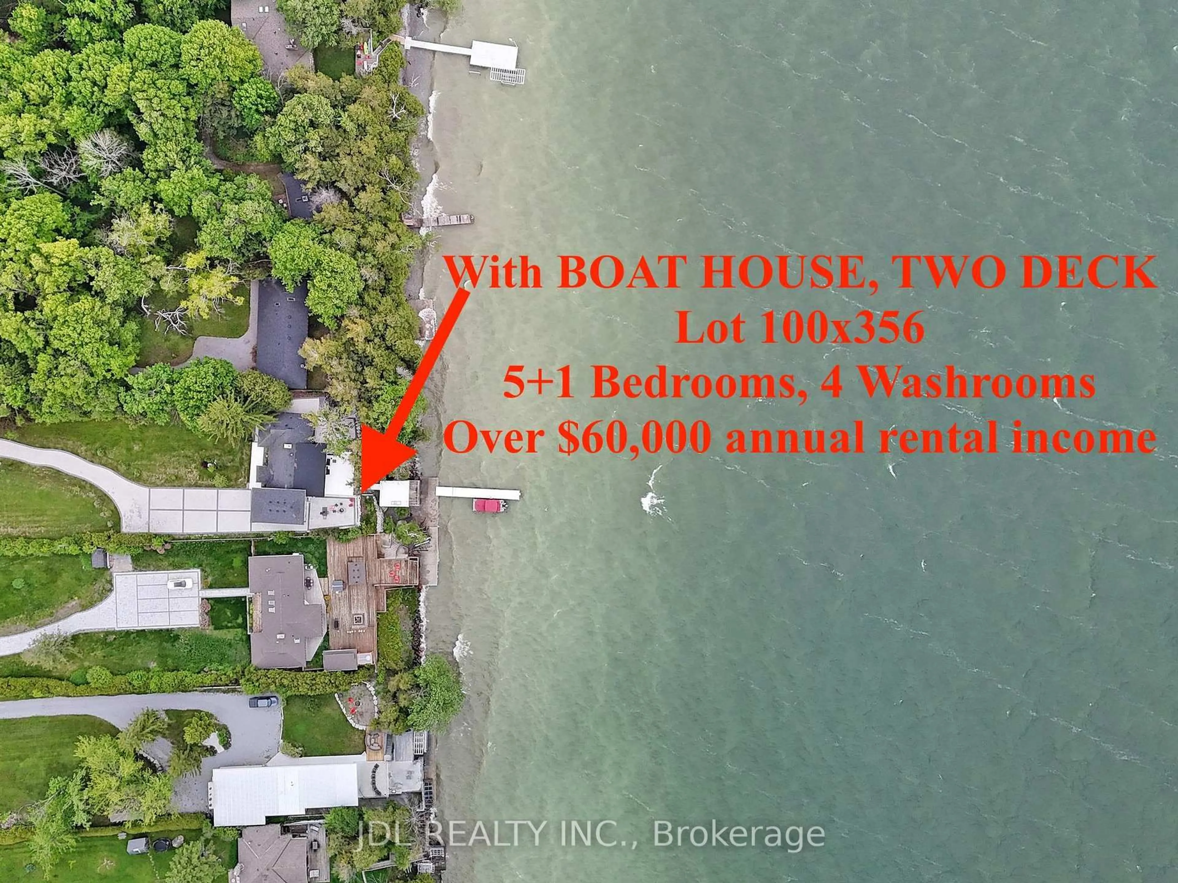 A pic from outside/outdoor area/front of a property/back of a property/a pic from drone, water/lake/river/ocean view for 25220 Maple Beach Rd, Brock Ontario L0K 1A0