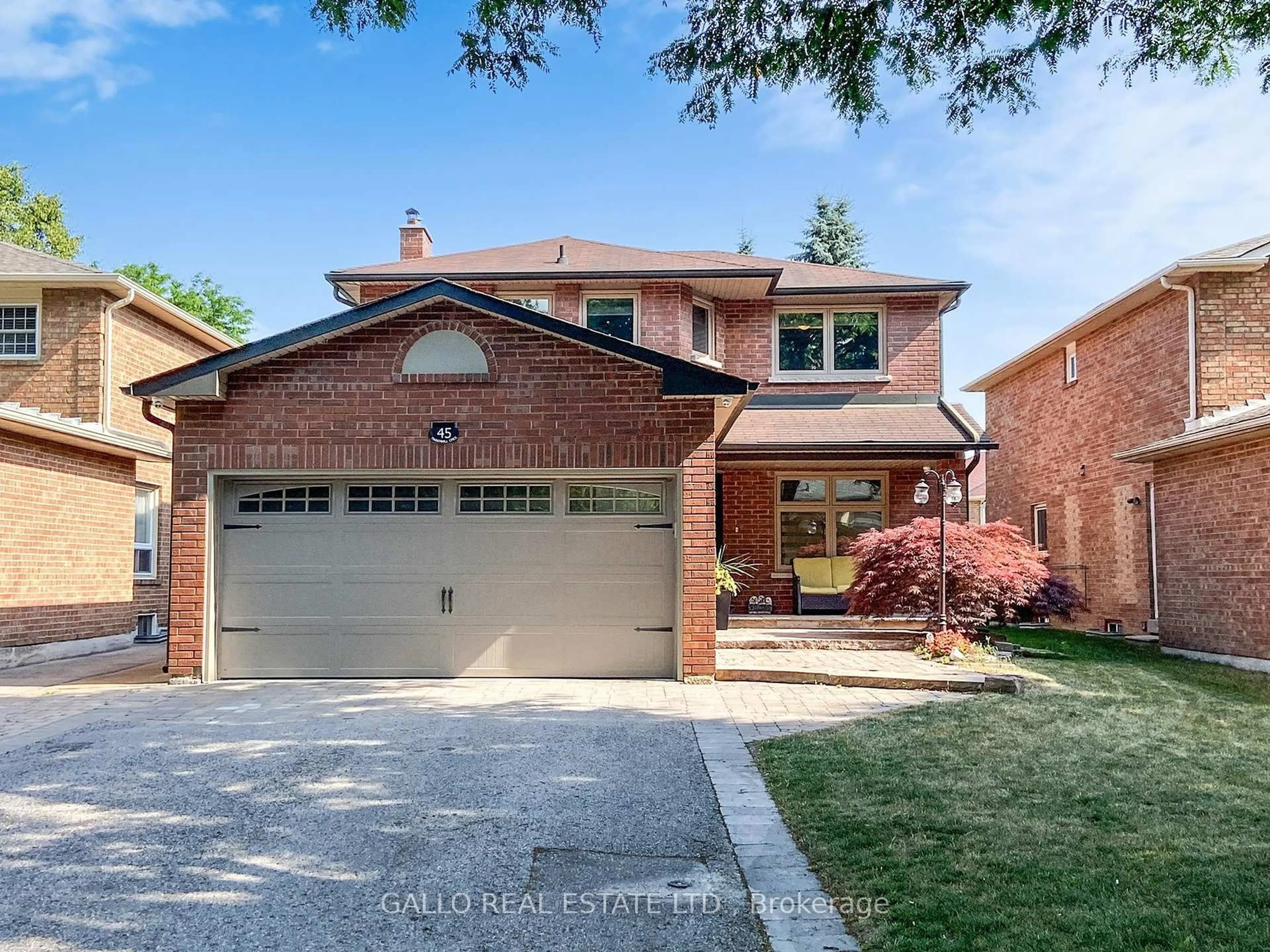 Home with brick exterior material, street for 45 Timbermill Cres, Markham Ontario L3P 6W8