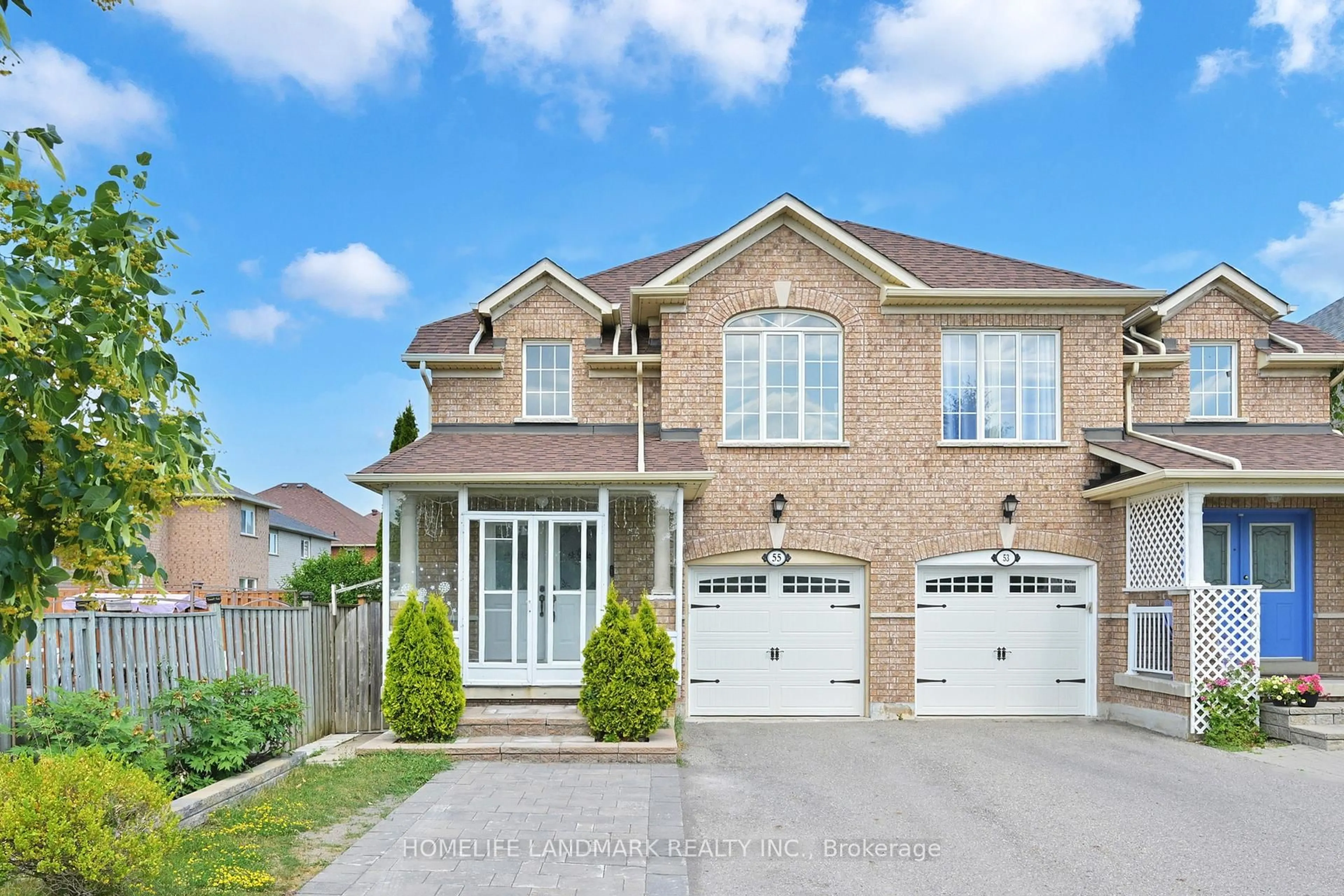 Home with brick exterior material, street for 55 Raintree Dr, Markham Ontario L3R 4X5