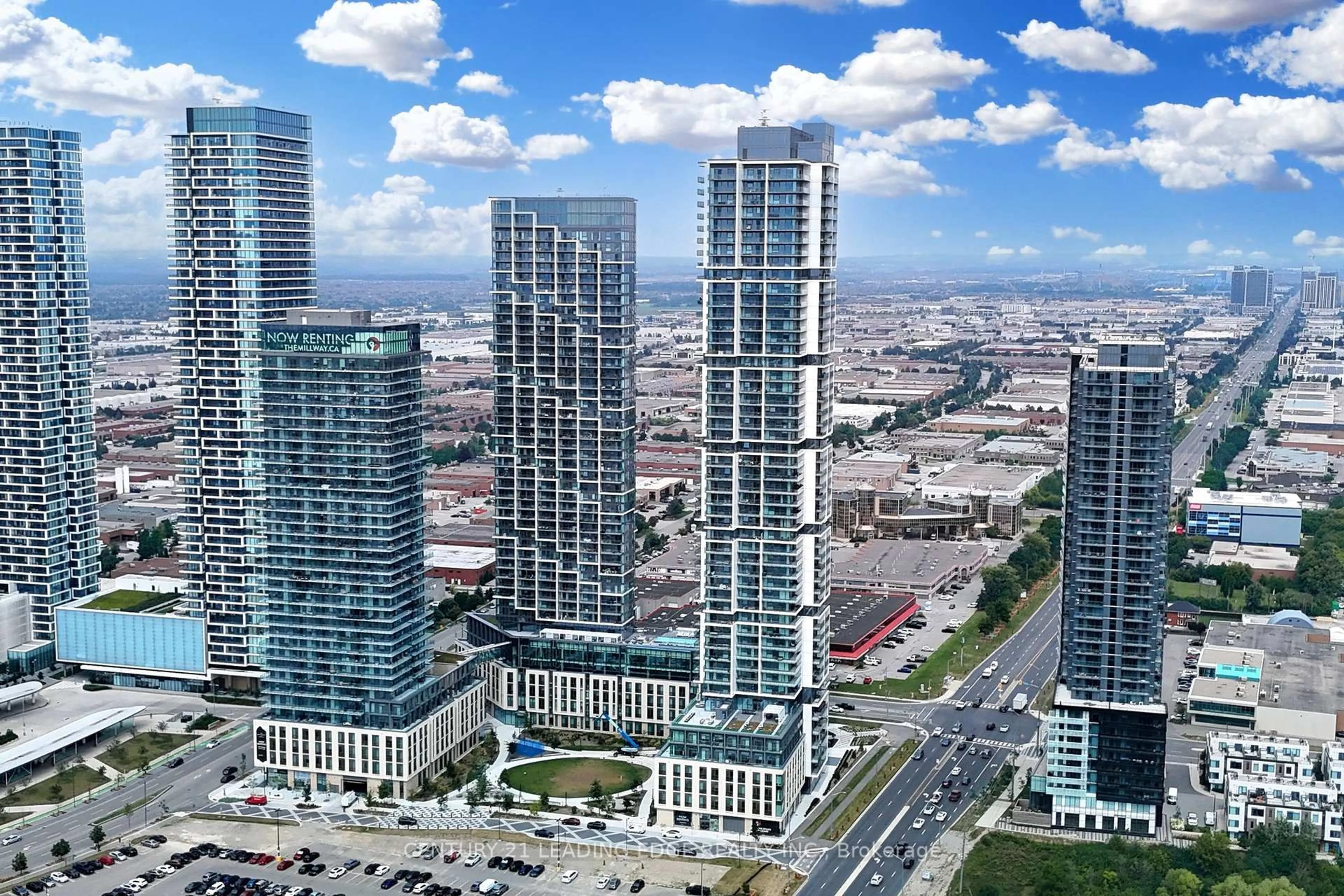 A pic from outside/outdoor area/front of a property/back of a property/a pic from drone, city buildings view from balcony for 7890 Jane St #1608, Vaughan Ontario L4K 2M7