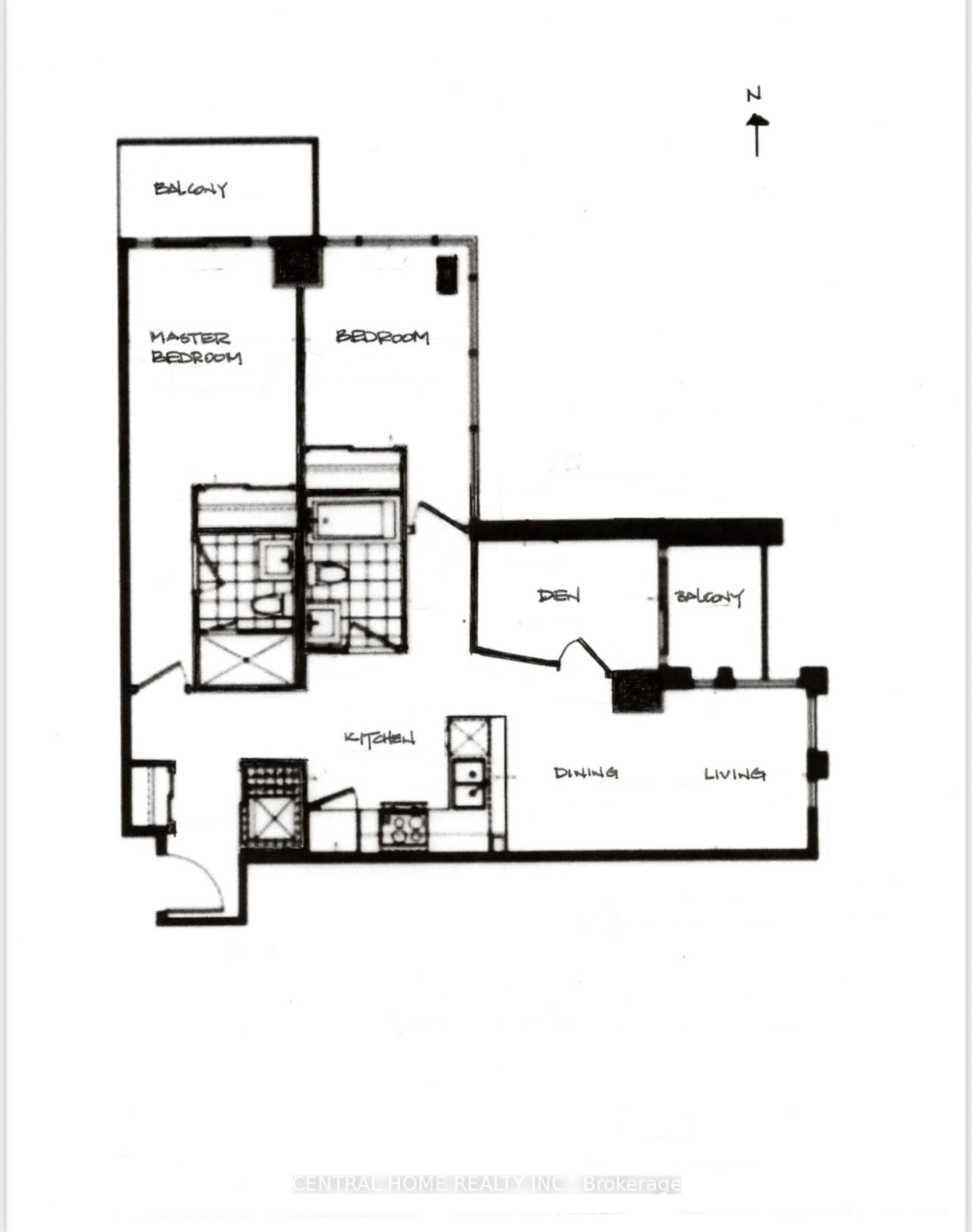 Floor plan for 9608 Yonge St #911A, Richmond Hill Ontario L4C 1V6