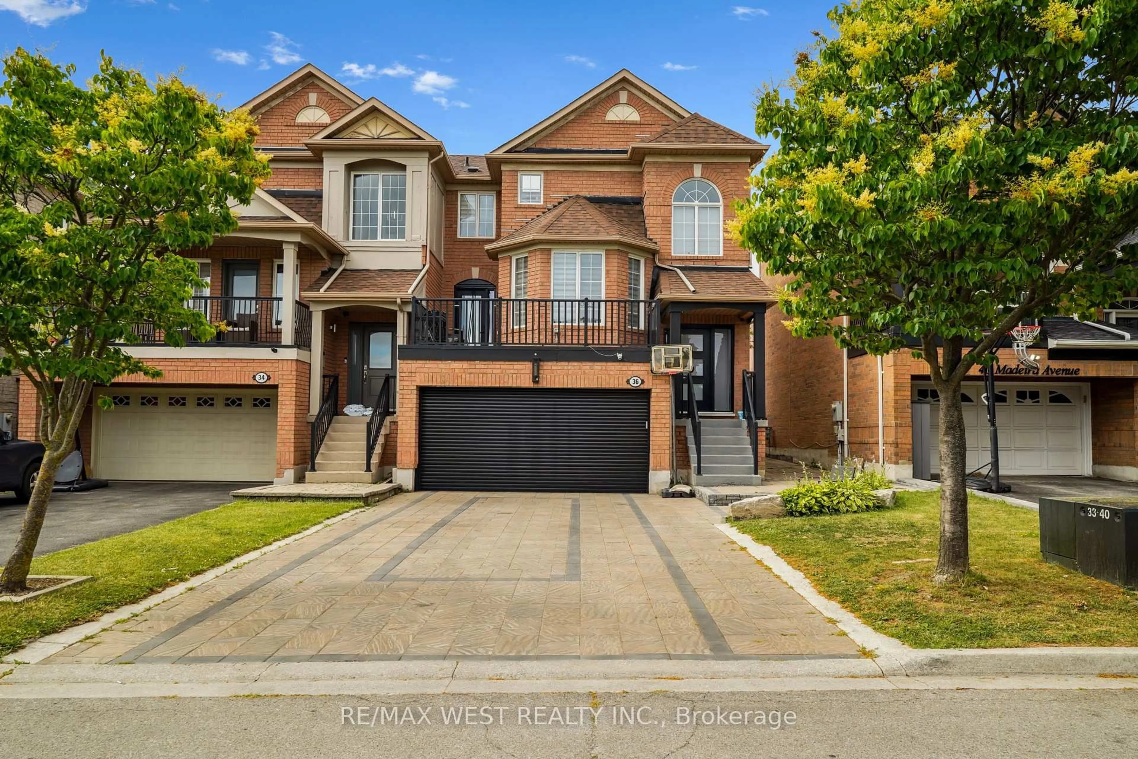 Home with brick exterior material, street for 36 Madeira Ave, Vaughan Ontario L6A 2Y3
