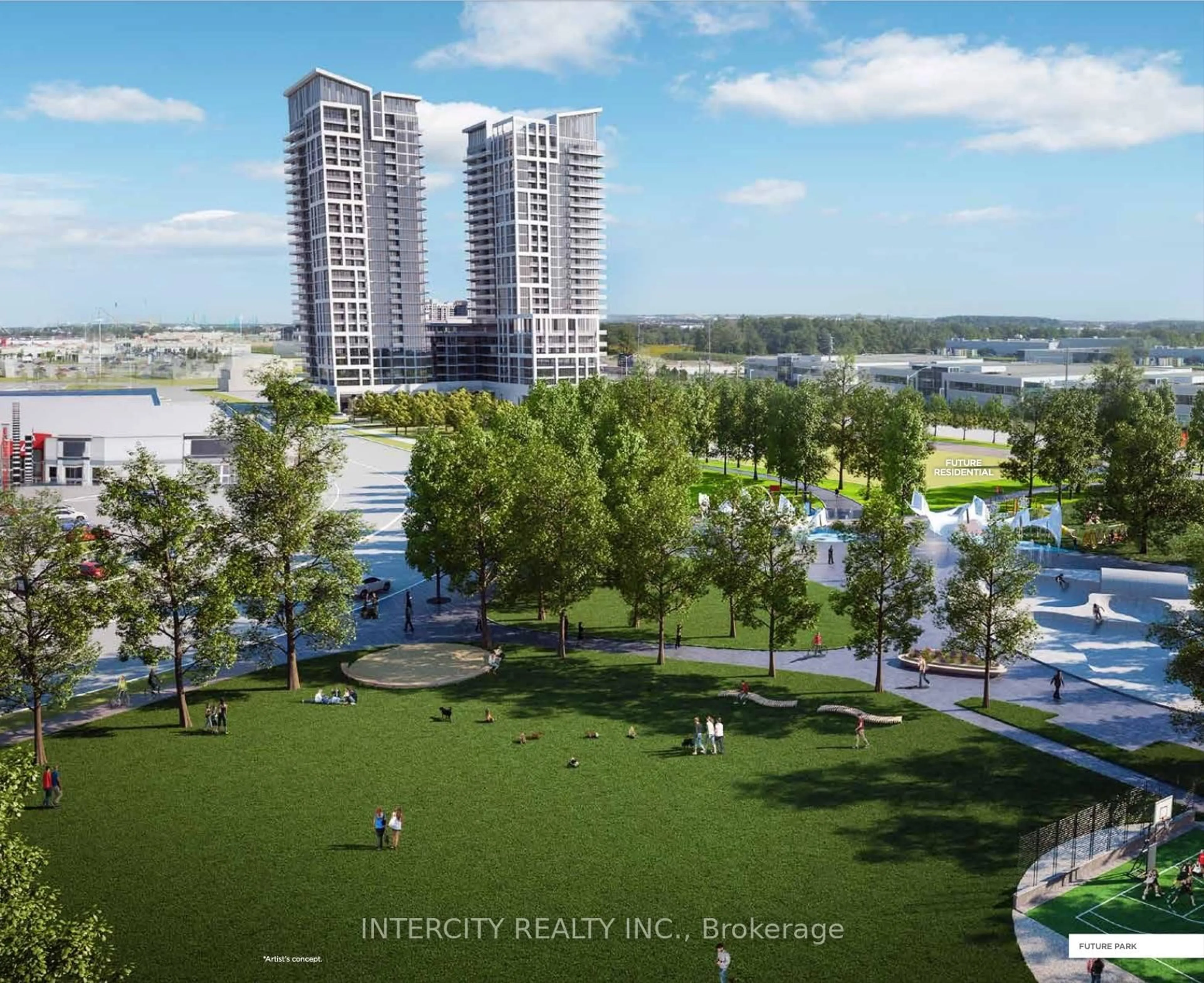 A pic from outside/outdoor area/front of a property/back of a property/a pic from drone, water/lake/river/ocean view for 9000 Jane St #2306, Vaughan Ontario L4K 0M6