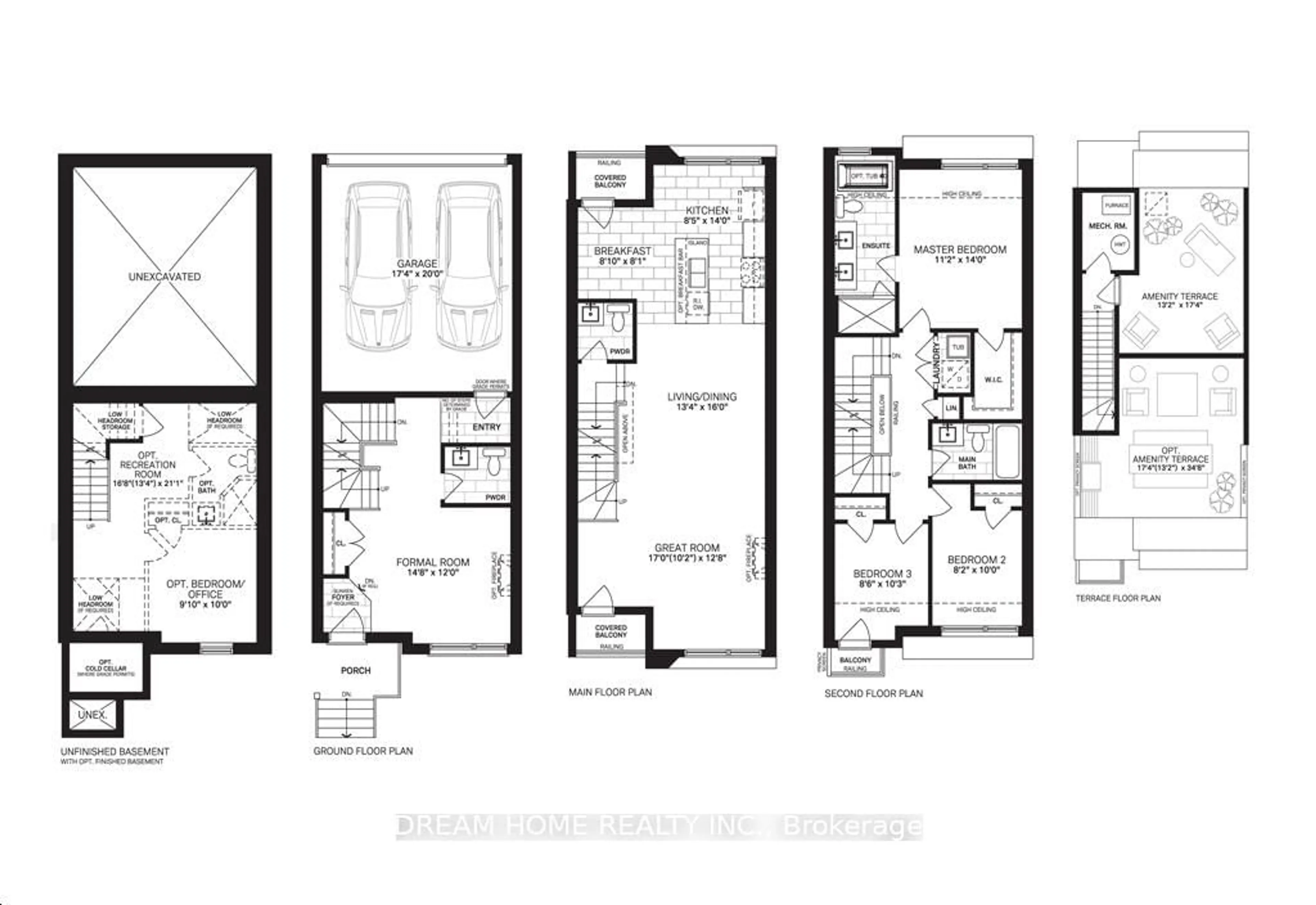 Floor plan for 9 Albert Firman Lane, Markham Ontario L6C 2V6