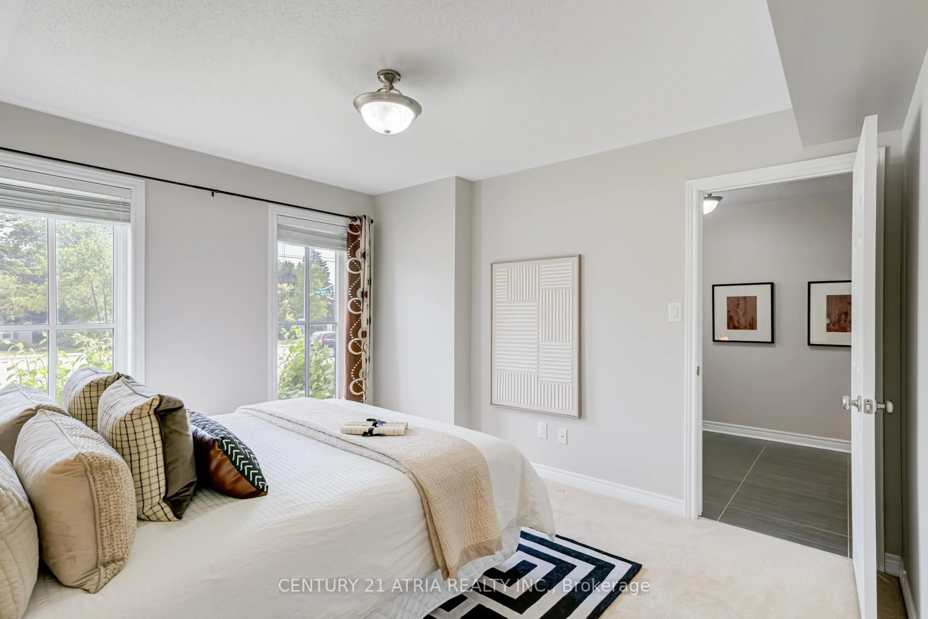Bedroom with bed, carpet floor for 2918 Elgin Mills Rd, Markham Ontario L6C 0E5