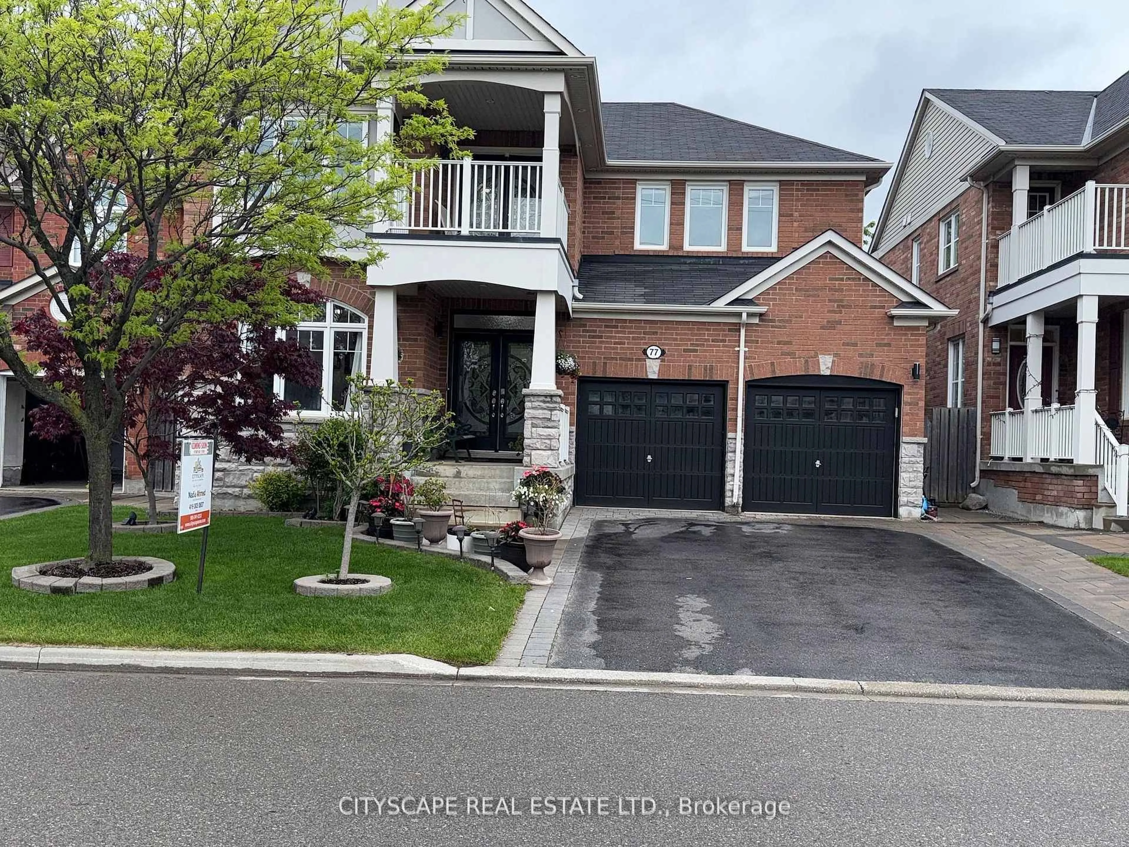 Home with brick exterior material, street for 77 Bulmer Cres, Newmarket Ontario L3X 3K1
