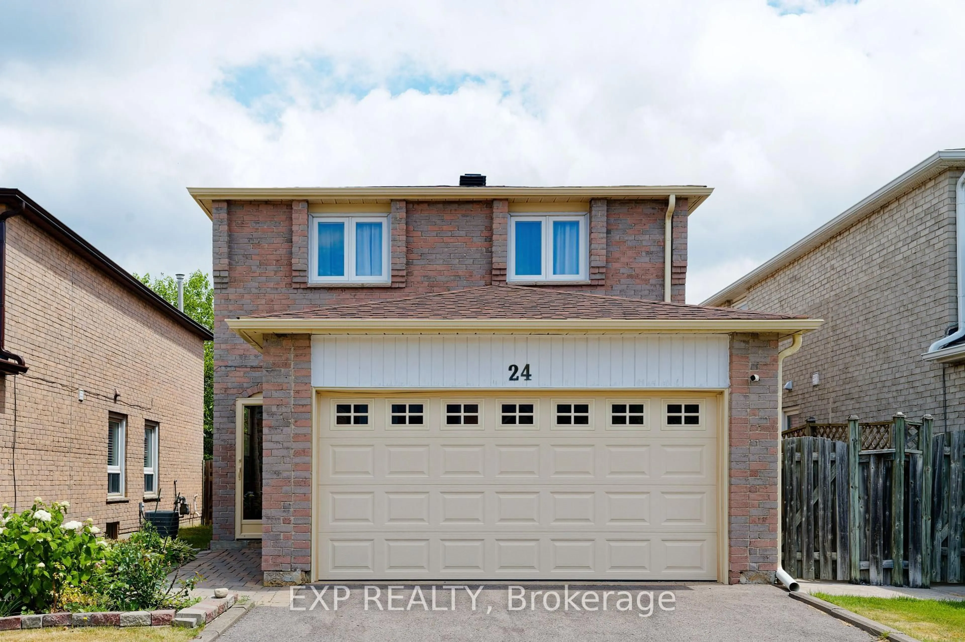 Home with brick exterior material, street for 24 Jaffray Rd, Markham Ontario L3S 1G7