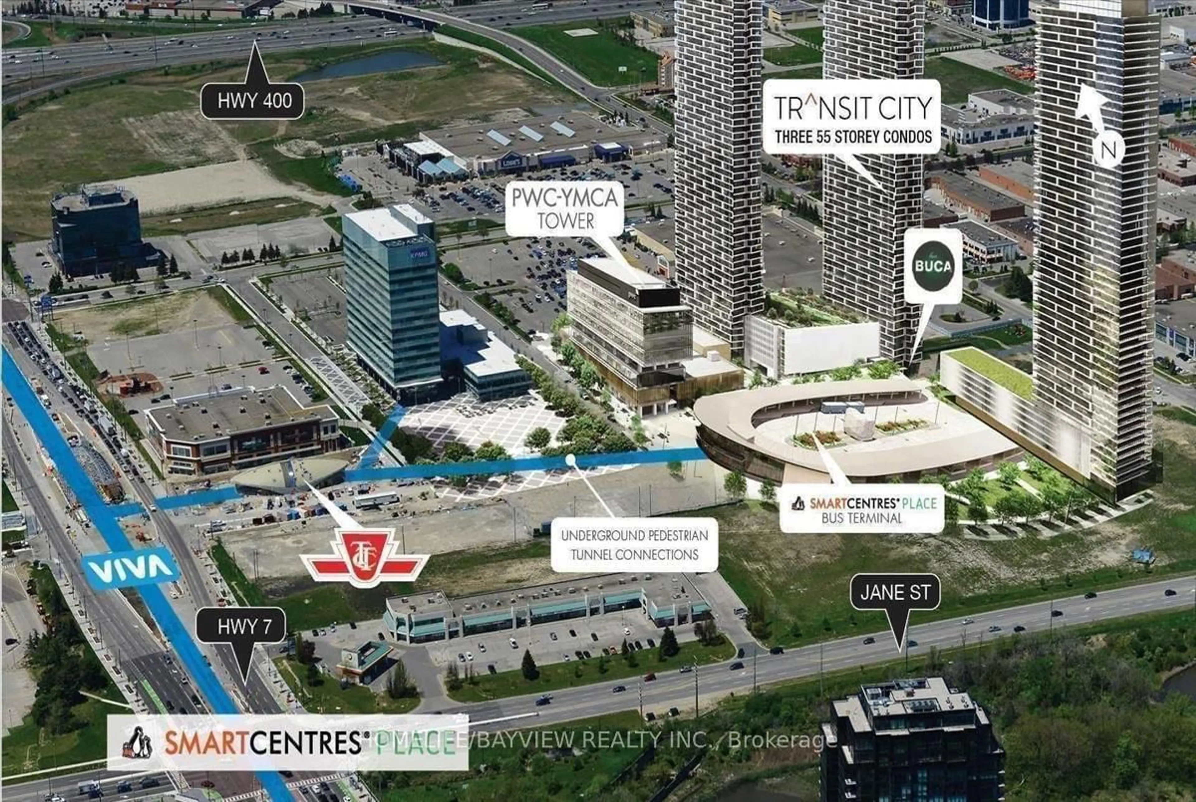 Picture of a map for 5 Buttermill Ave ##2608, Vaughan Ontario L4K 0J5