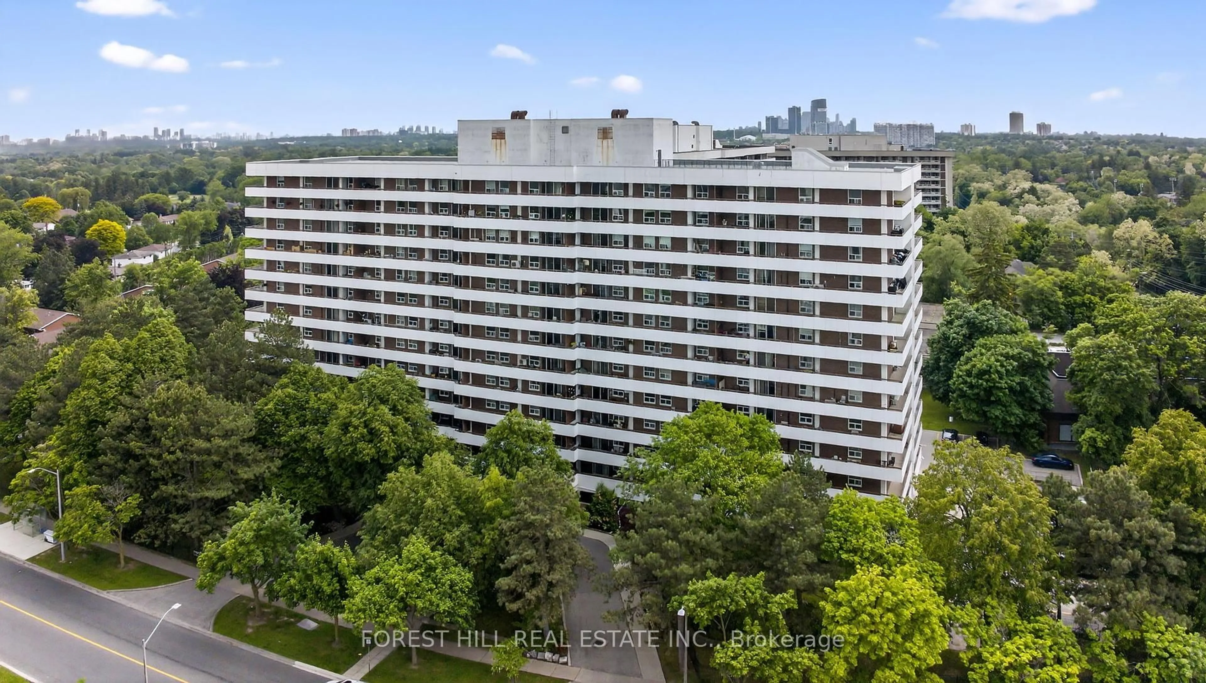 A pic from outside/outdoor area/front of a property/back of a property/a pic from drone, city buildings view from balcony for 1 Royal Orchard Blvd #102, Markham Ontario L3T 3C2