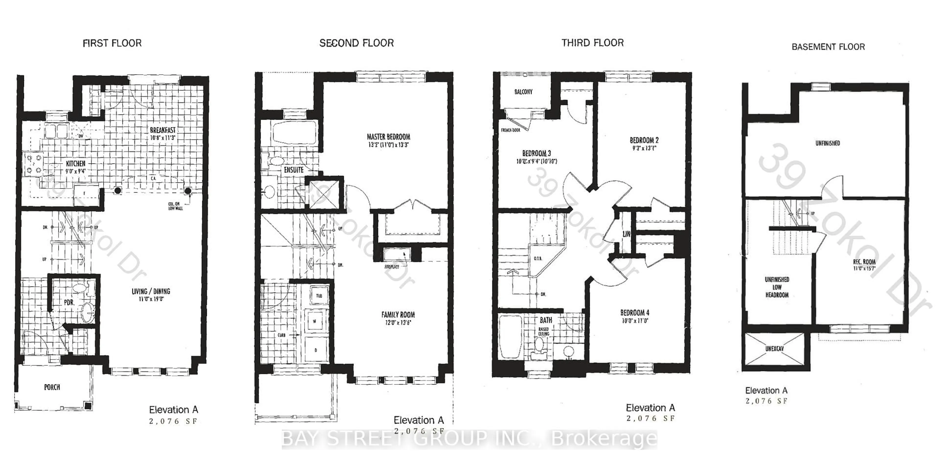 Floor plan for 39 Zokol Dr, Aurora Ontario L4G 0B6