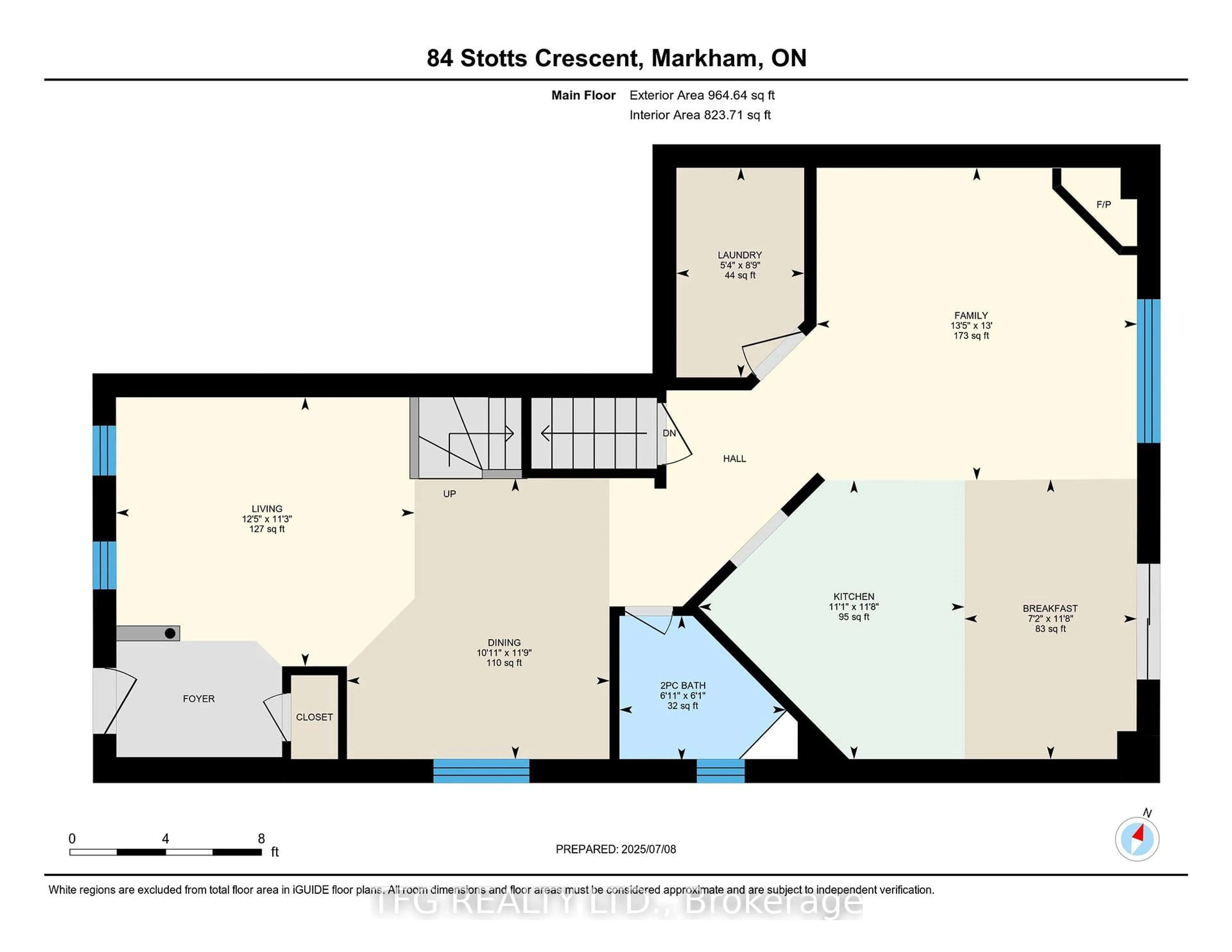 Floor plan for 84 Stotts Cres, Markham Ontario L6E 1T2
