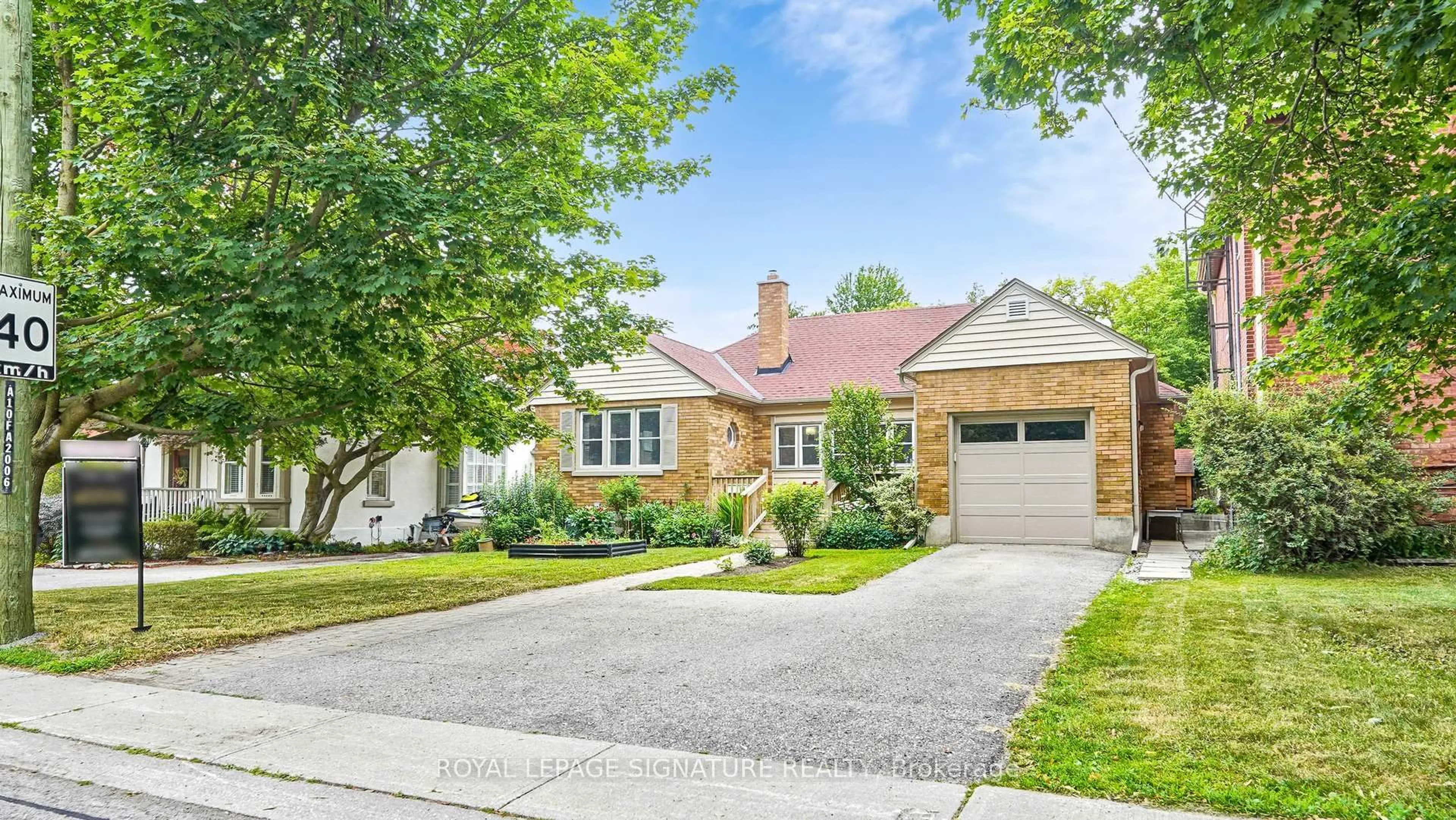 Home with brick exterior material, street for 45 Spruce St, Aurora Ontario L4G 1R9