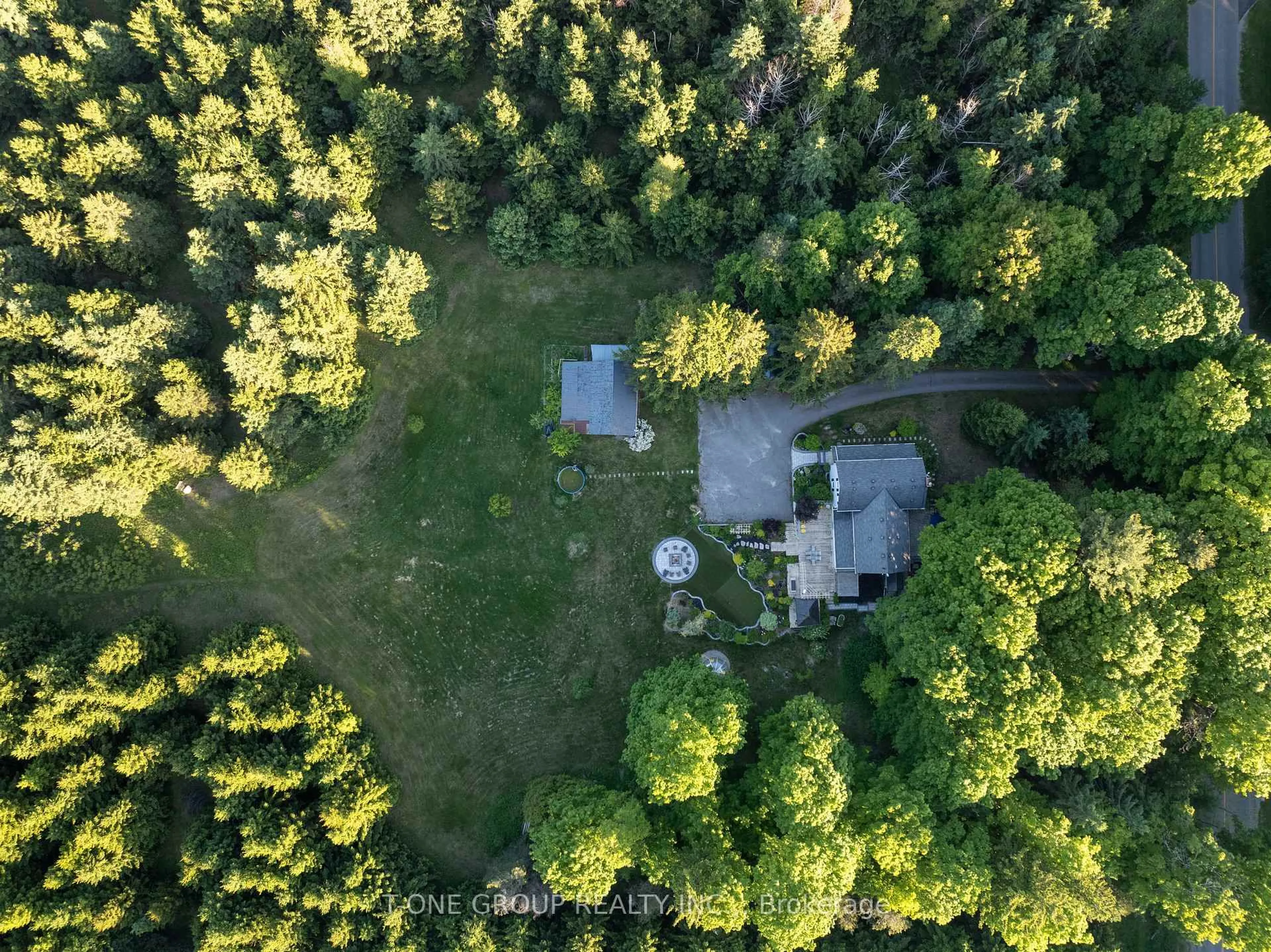 A pic from outside/outdoor area/front of a property/back of a property/a pic from drone, forest/trees view for 3849 Concession 4 Rd, Uxbridge Ontario L0C 1A0