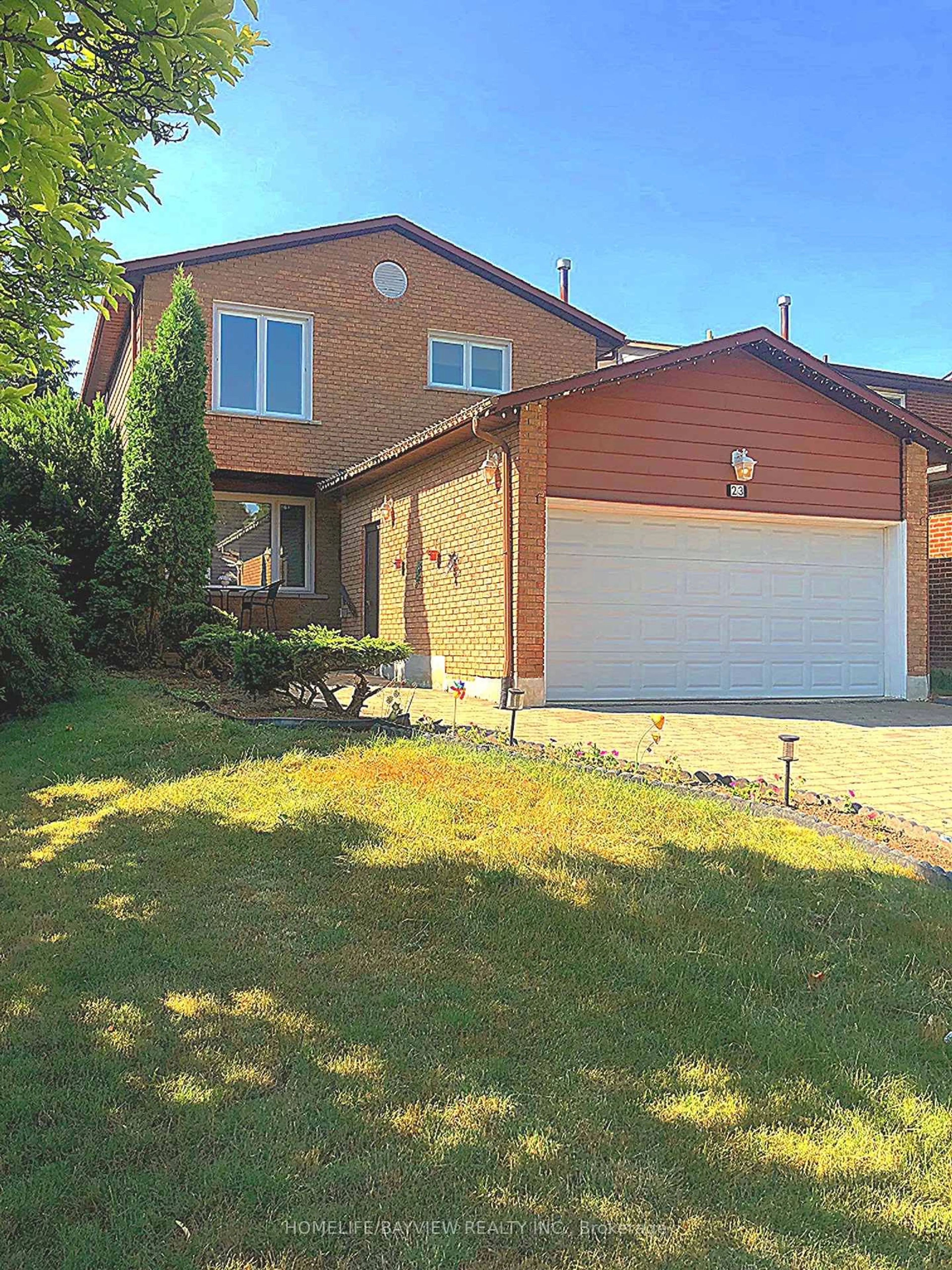 Home with brick exterior material, street for 23 Holm Cres, Markham Ontario L3T 5M4