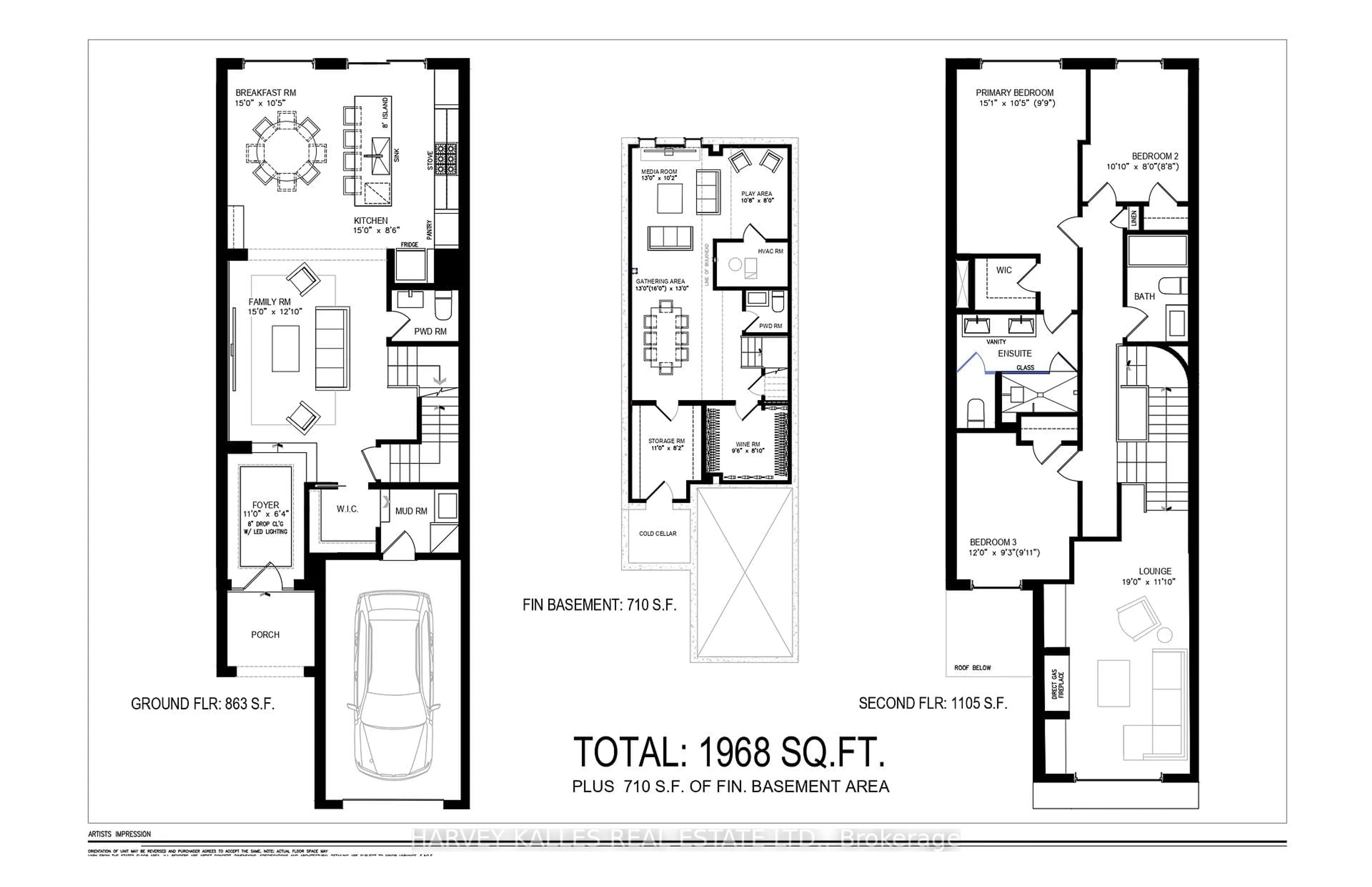 Floor plan for 128 Kingsbridge Circ, Vaughan Ontario L4J 8P2