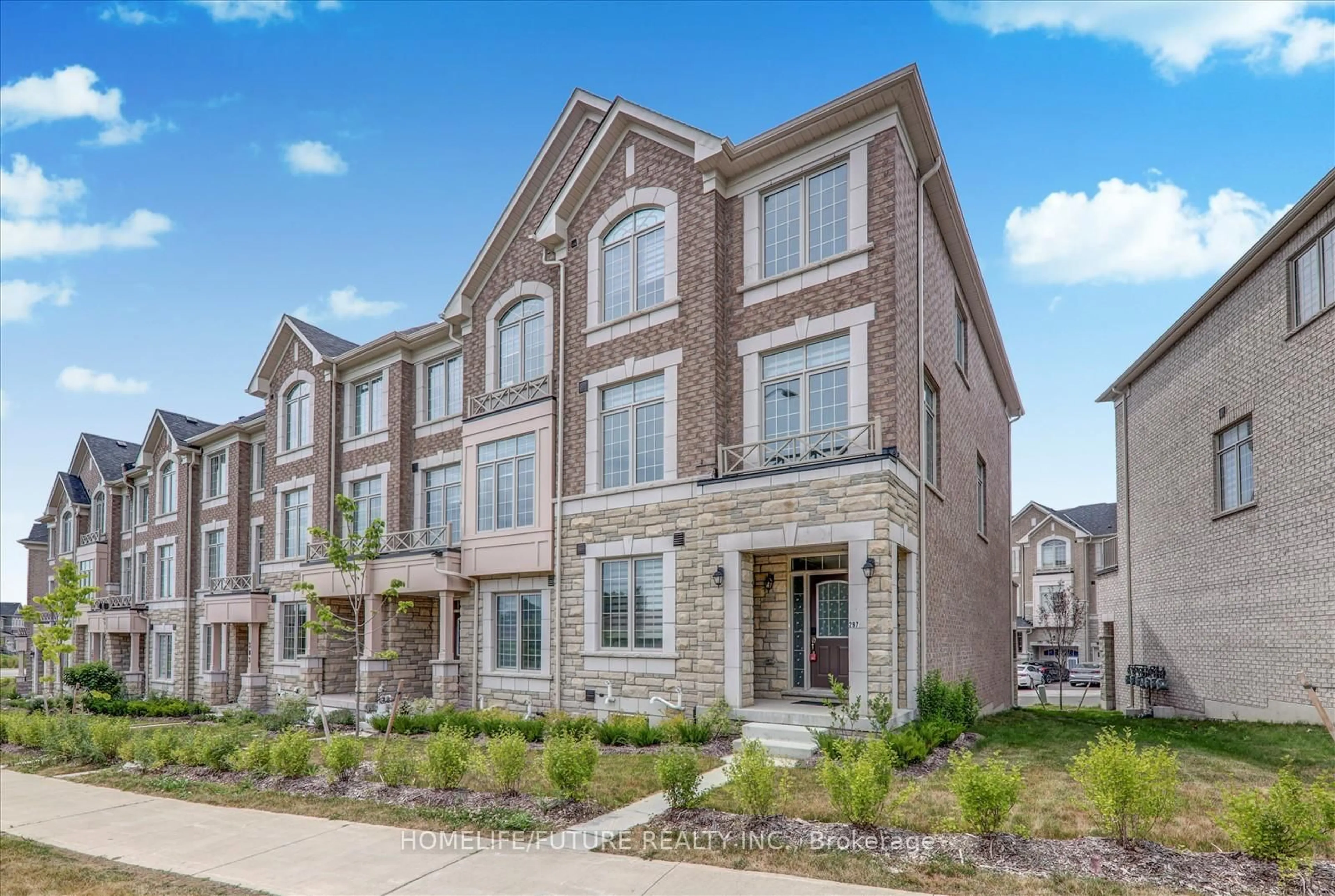 Home with brick exterior material, street for 297 Kirkham Dr, Markham Ontario L3S 0E9