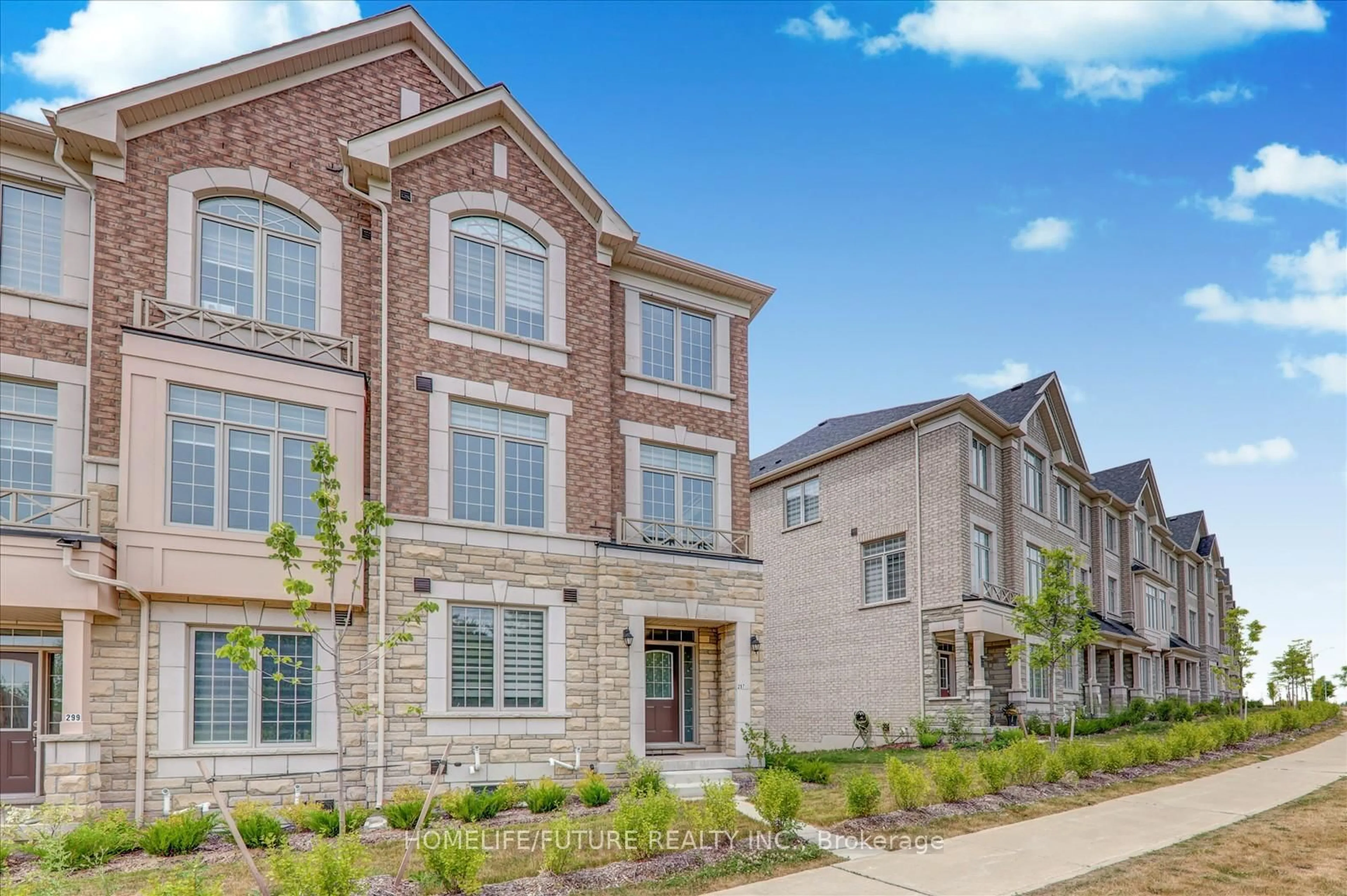 Home with brick exterior material, street for 297 Kirkham Dr, Markham Ontario L3S 0E9