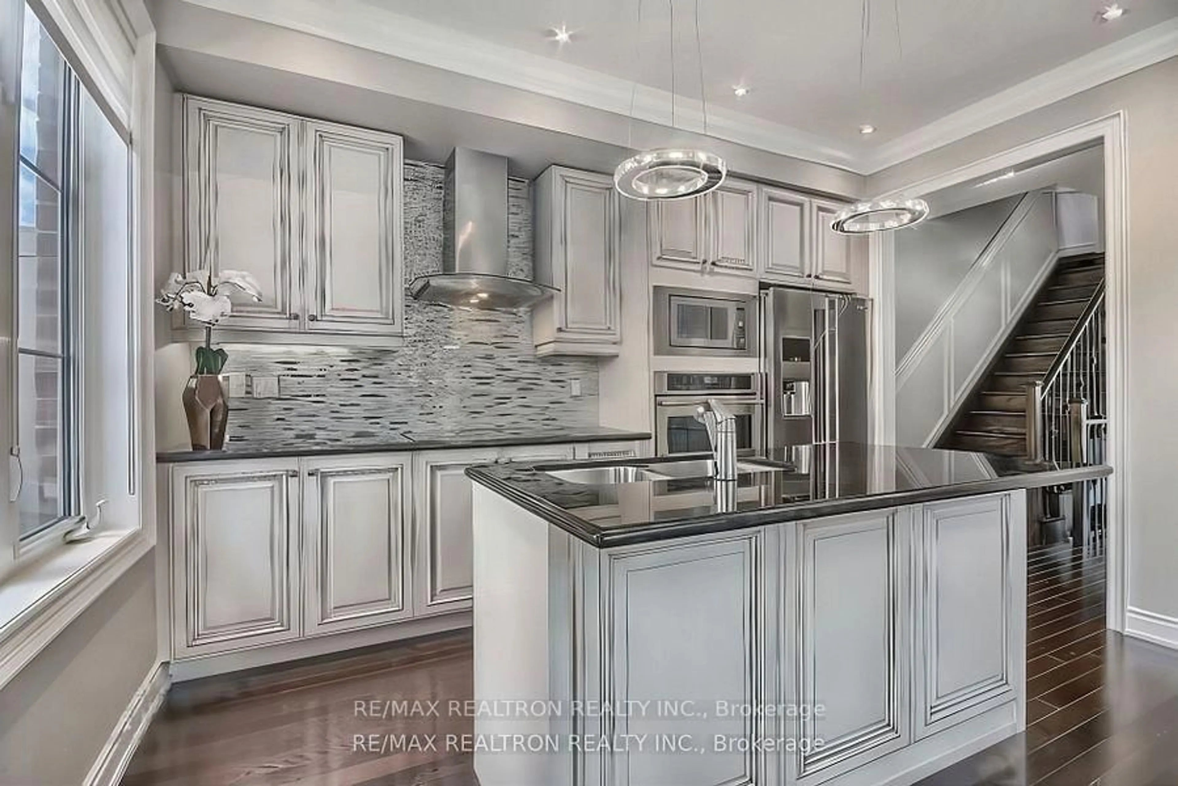 Open concept kitchen, ceramic/tile floor for 1331 Major Mackenzie Dr #25, Vaughan Ontario L6A 4W4