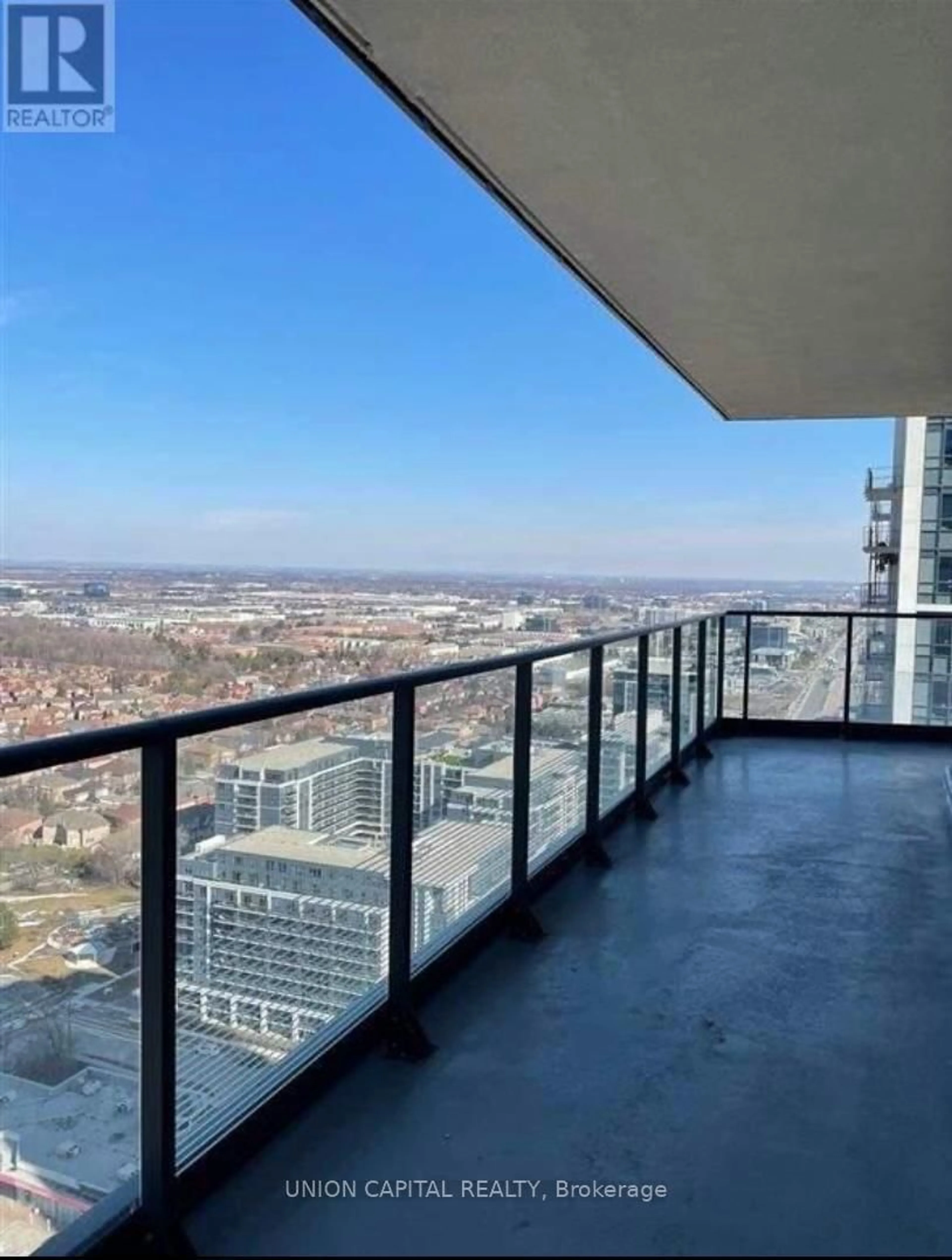 Balcony in the apartment, city buildings view from balcony for 12 Gandhi Lane #3102, Markham Ontario L3T 0G8