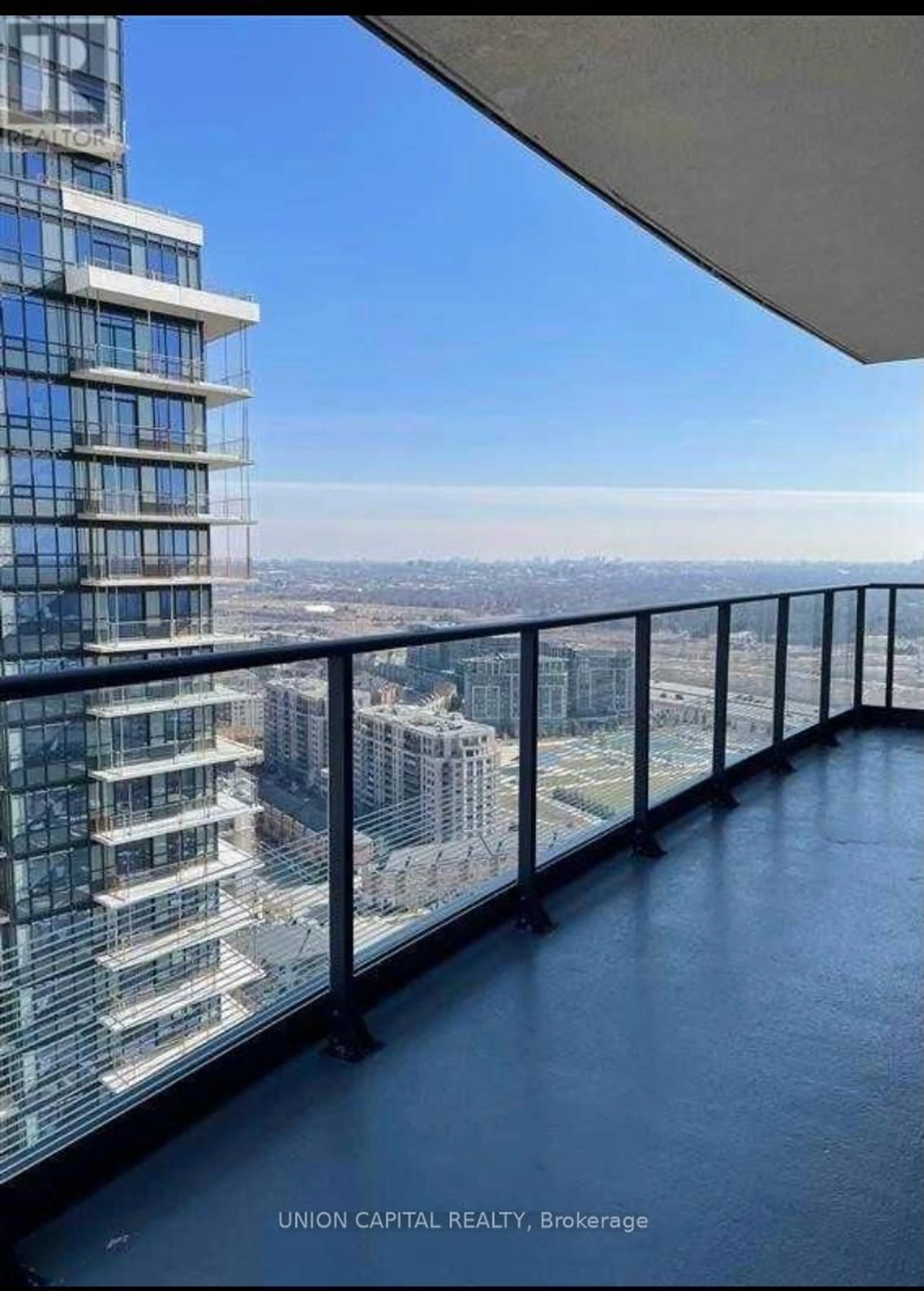 Balcony in the apartment, city buildings view from balcony for 12 Gandhi Lane #3102, Markham Ontario L3T 0G8