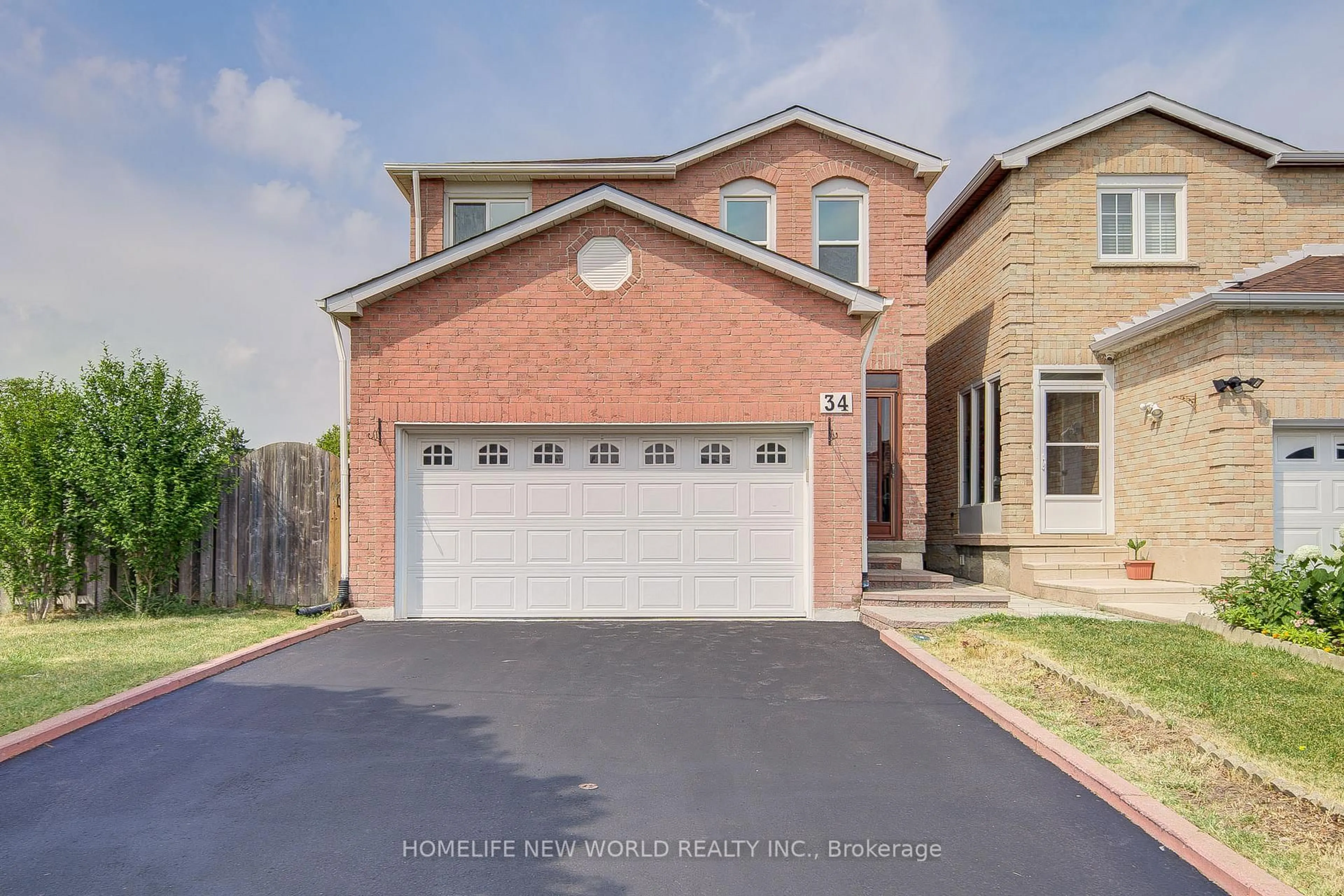 Home with brick exterior material, street for 34 Page Cres, Markham Ontario L3S 1W1