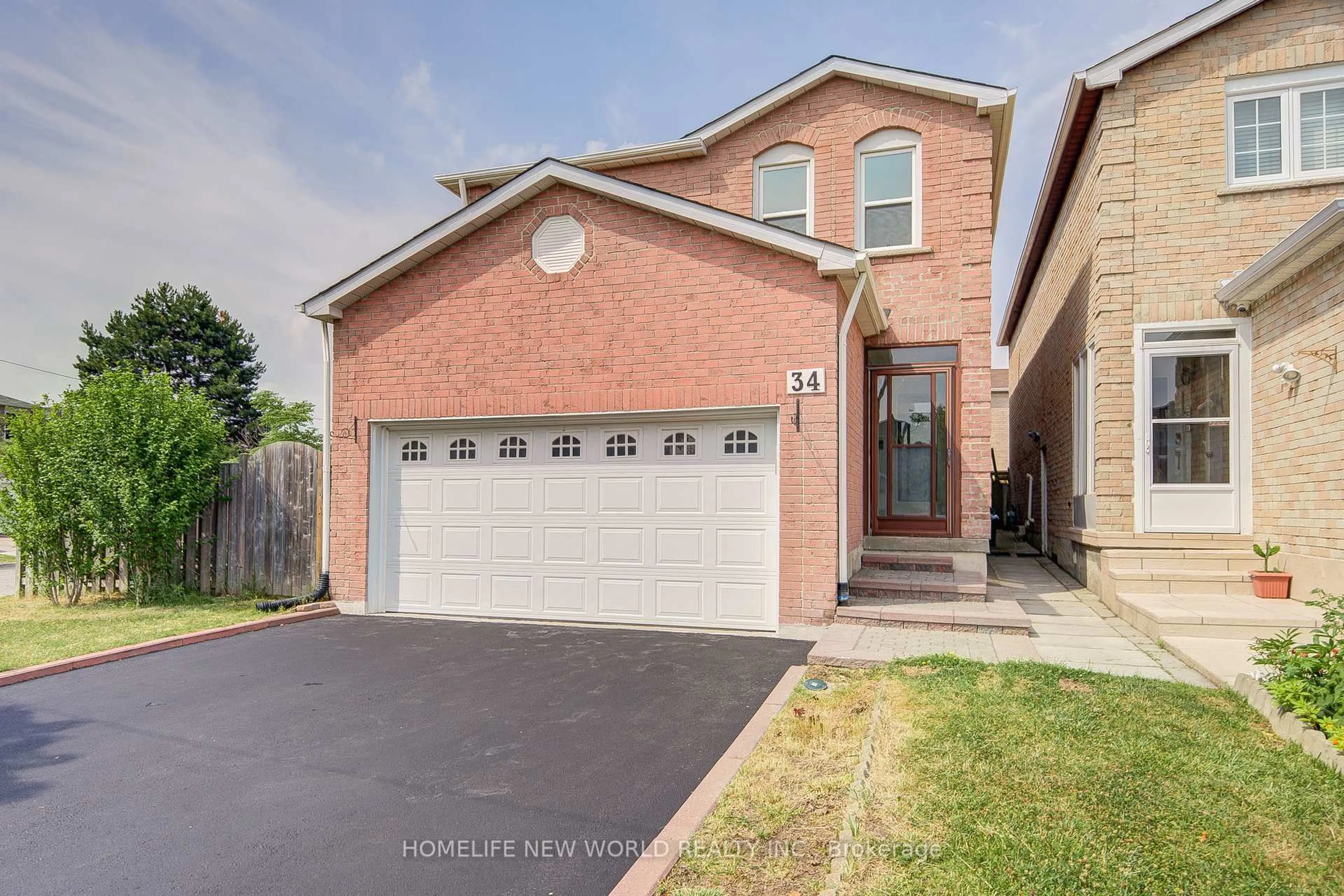 Home with brick exterior material, street for 34 Page Cres, Markham Ontario L3S 1W1