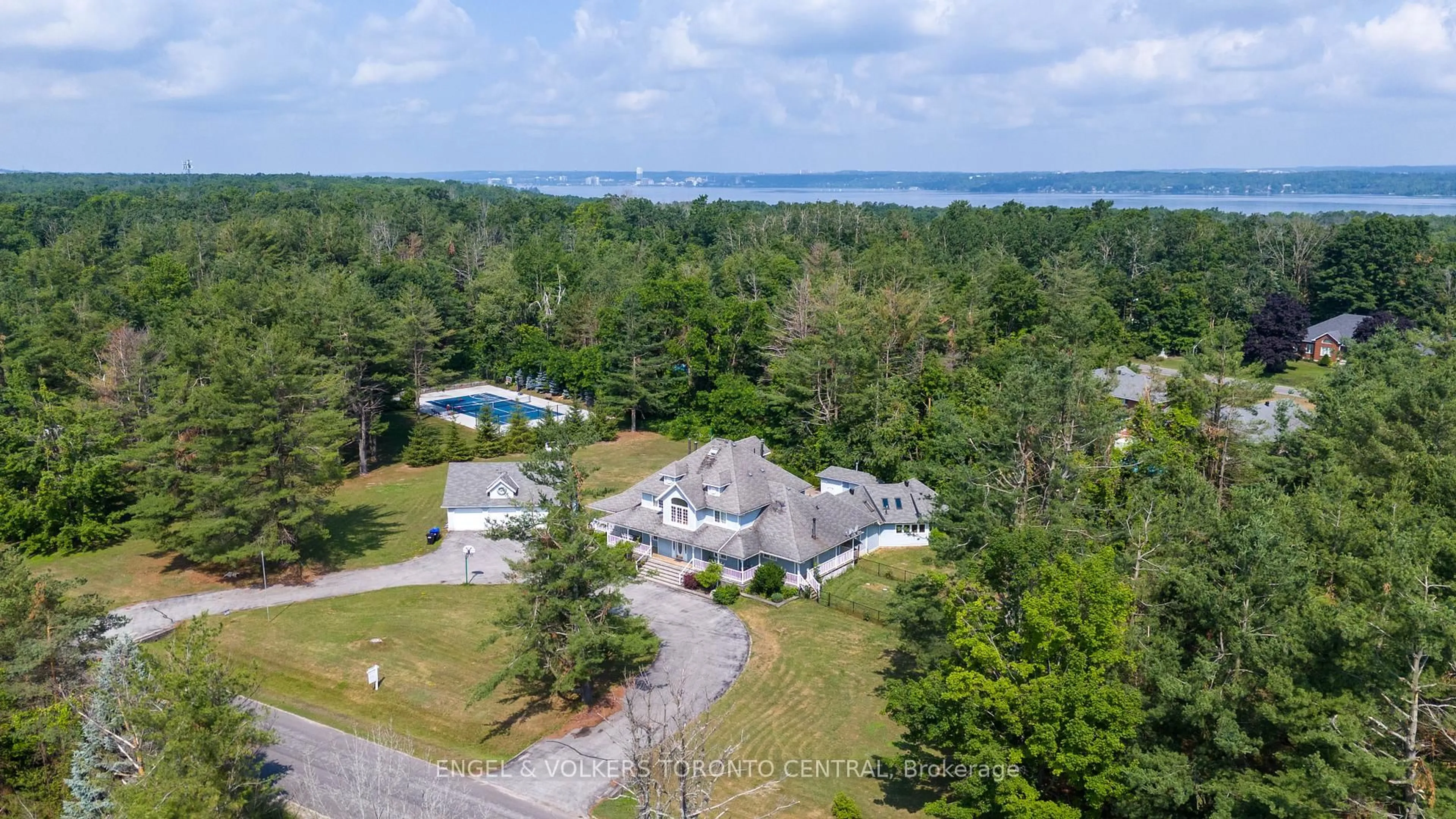 A pic from outside/outdoor area/front of a property/back of a property/a pic from drone, water/lake/river/ocean view for 1946 Wilkinson St, Innisfil Ontario L9S 1X3