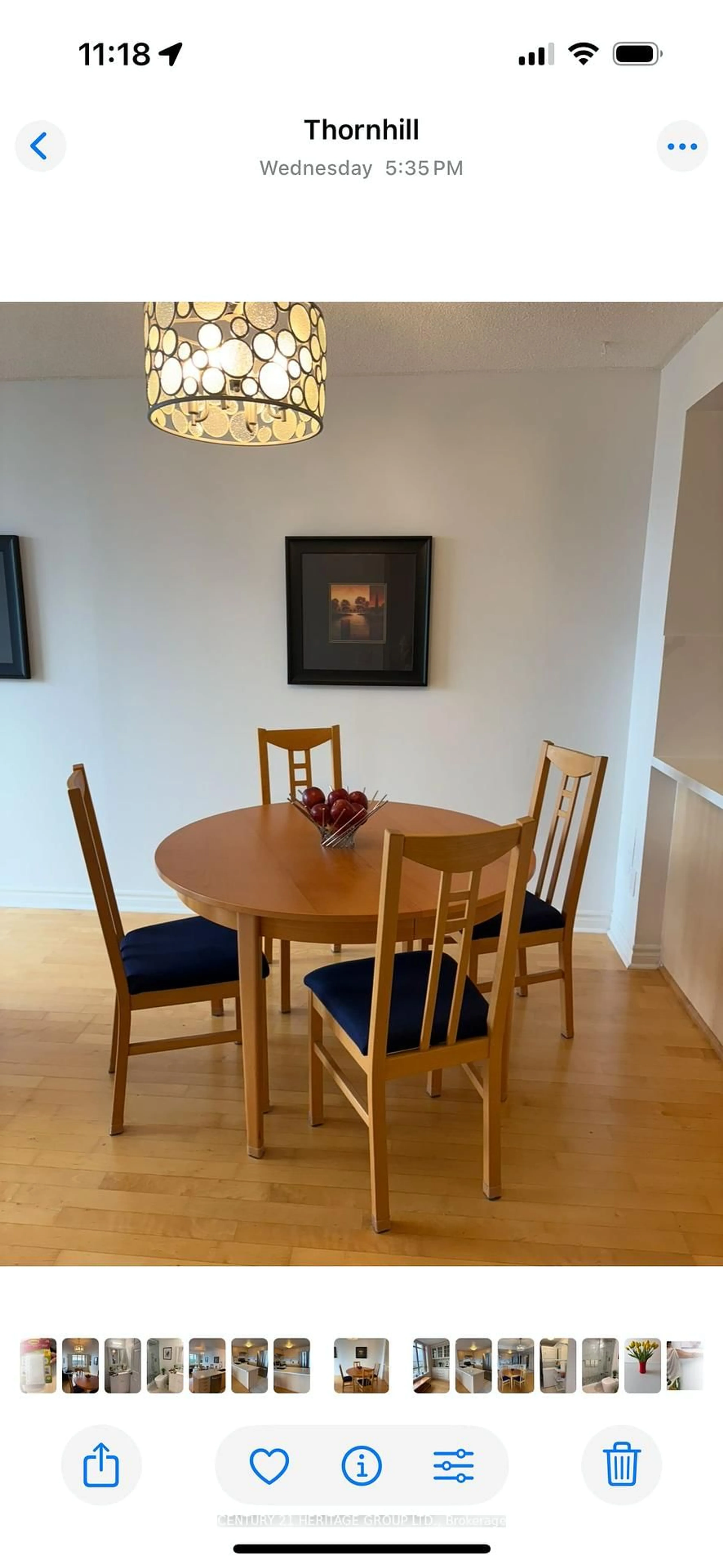 Dining room, wood/laminate floor for 130 Pond Dr #1003, Markham Ontario L3T 7W5