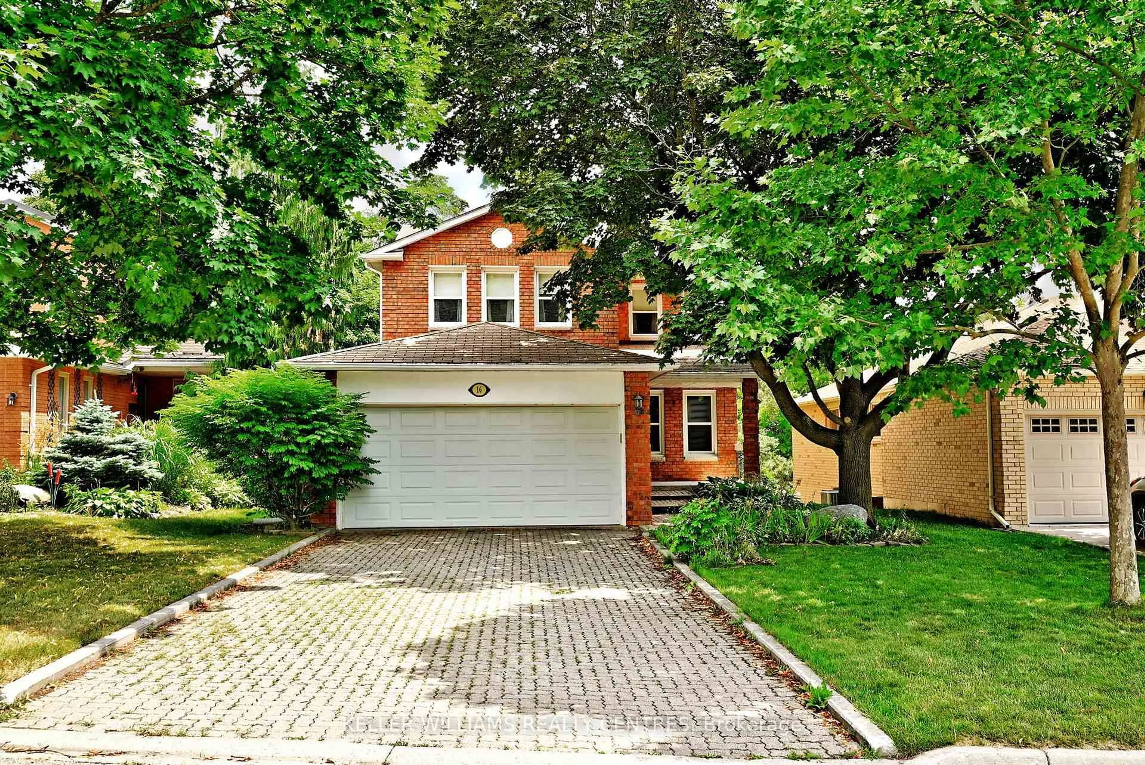 Home with brick exterior material, street for 16 Lanewood Dr, Aurora Ontario L4G 4T7