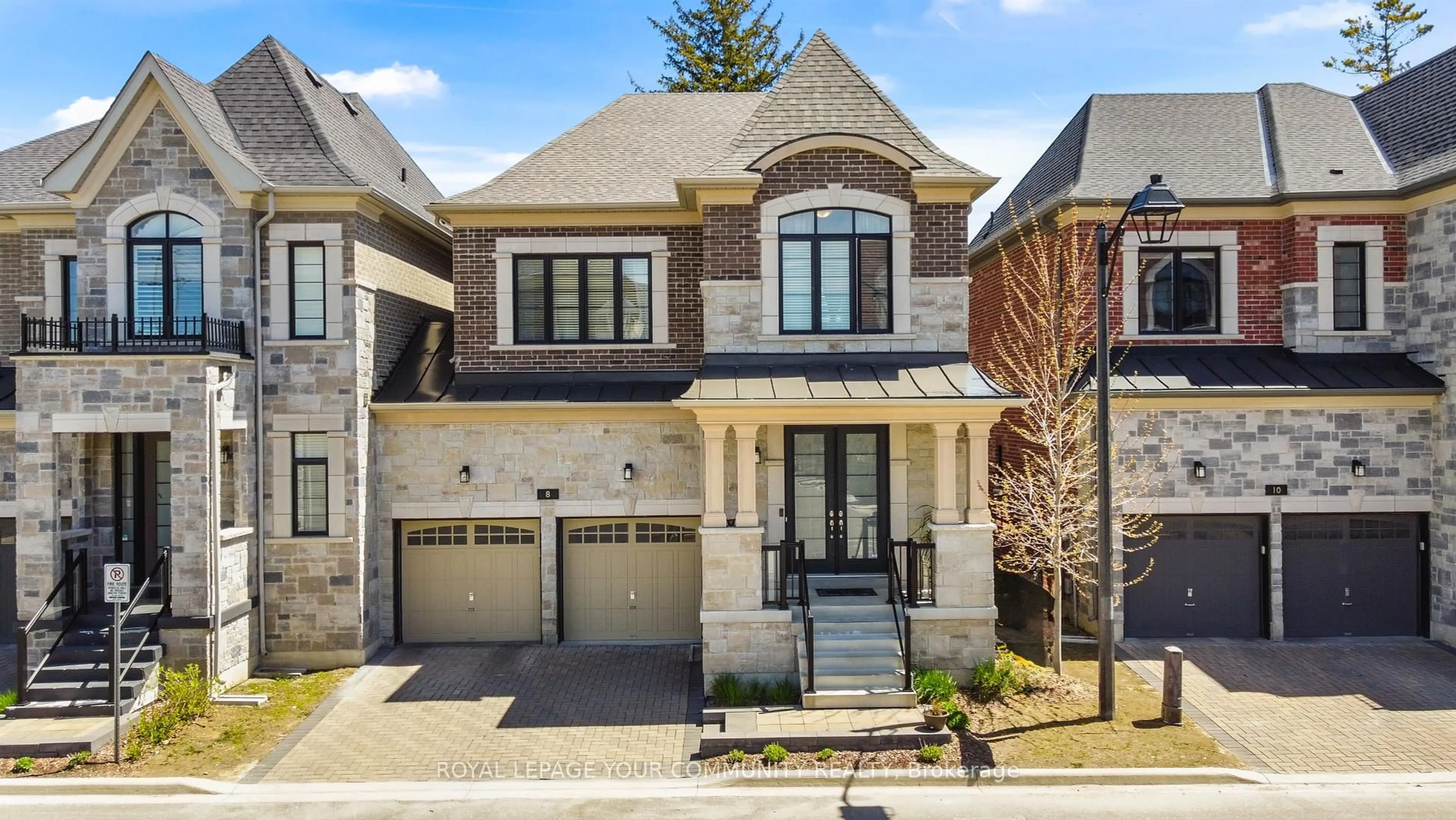 Home with brick exterior material, street for 8 Duncombe Lane, Richmond Hill Ontario L4C 1C2