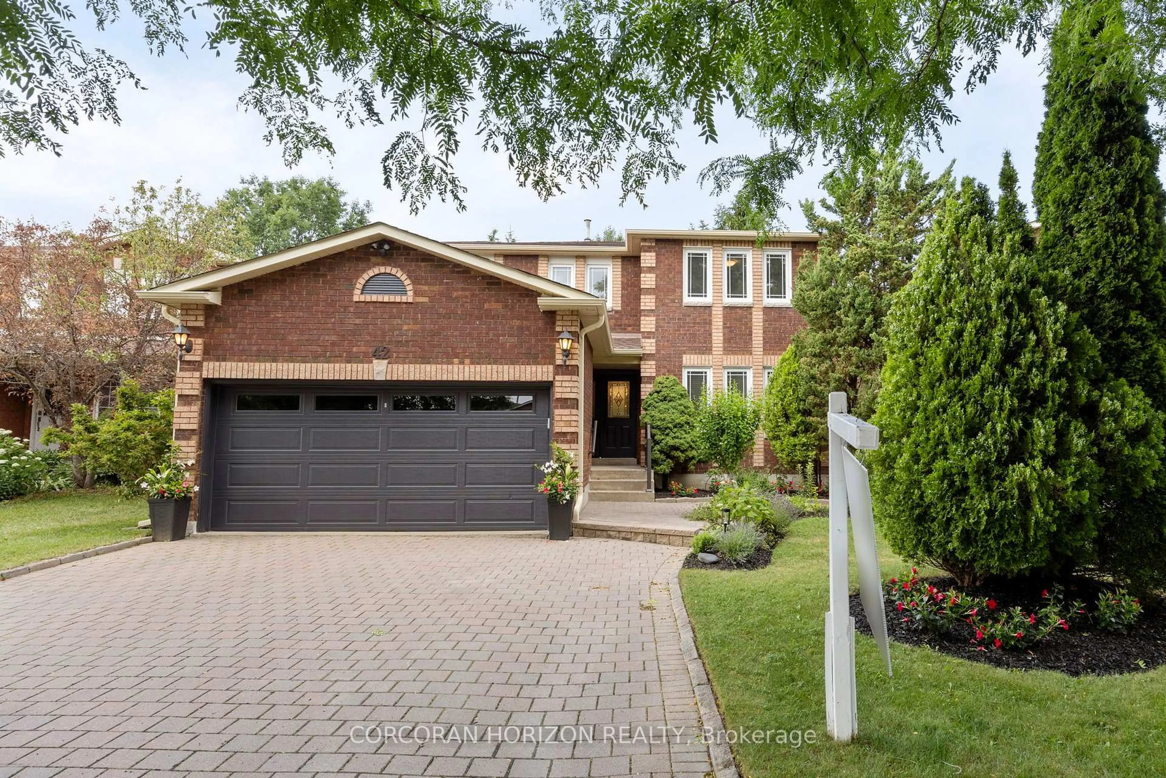 Home with brick exterior material, street for 42 Viewmark Dr, Richmond Hill Ontario L4S 1E6