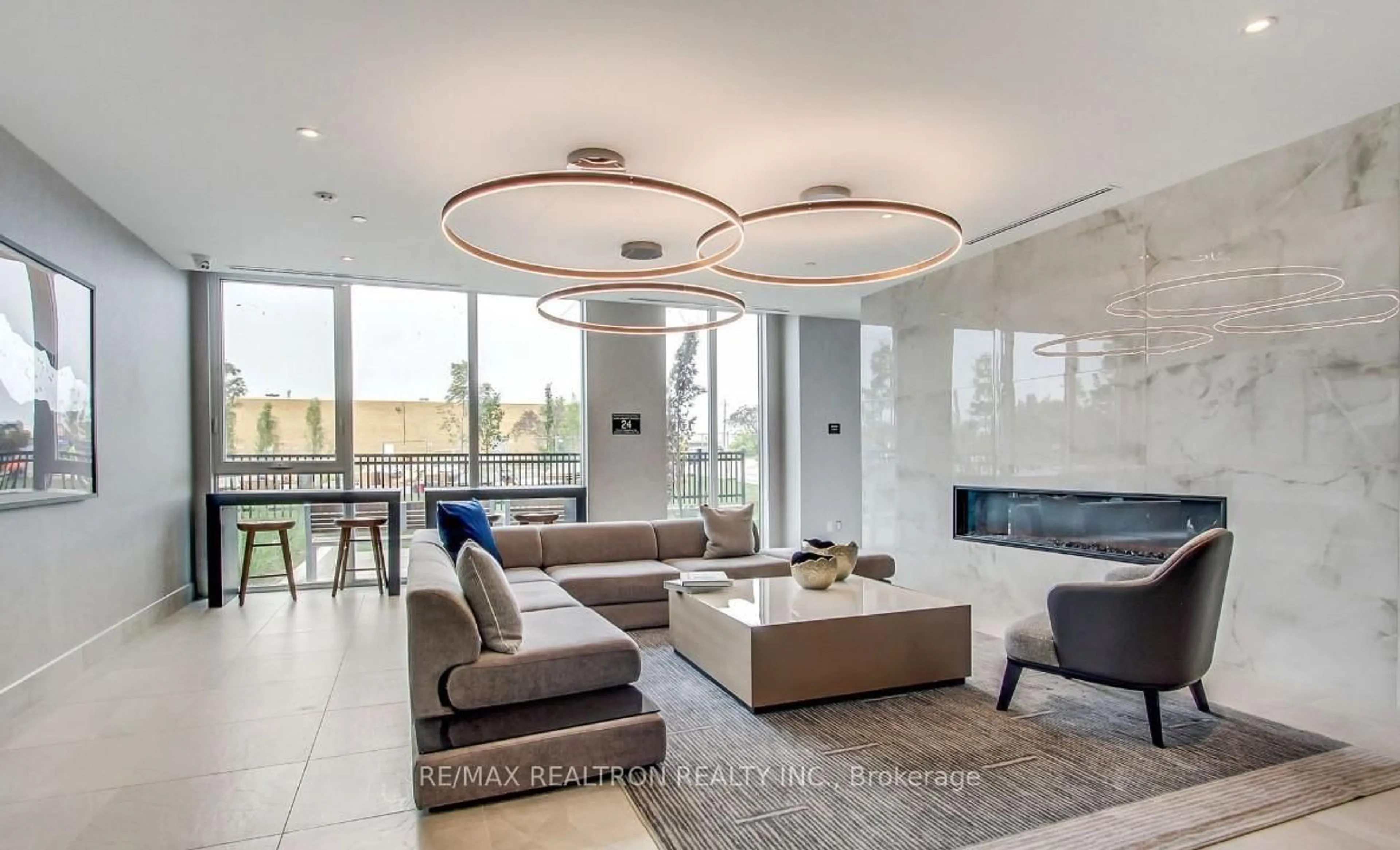 Living room with furniture, ceramic/tile floor for 185 Deerfield Rd #301, Newmarket Ontario L3Y 0G7