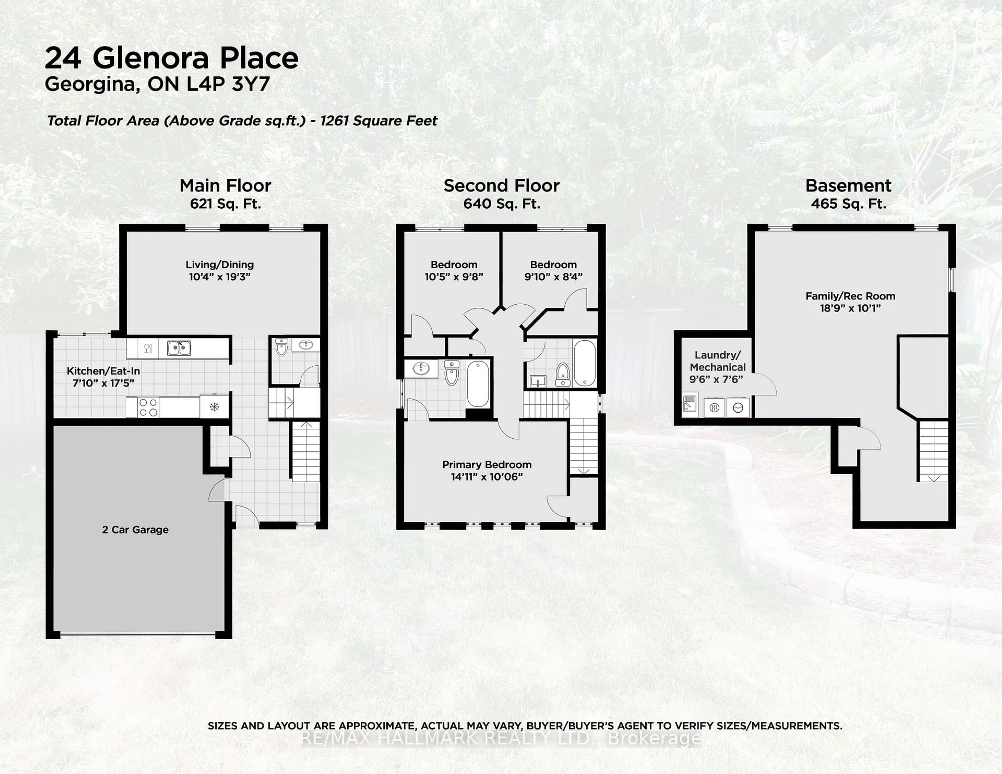 Floor plan for 24 Glenora Pl, Georgina Ontario L4P 3Y7