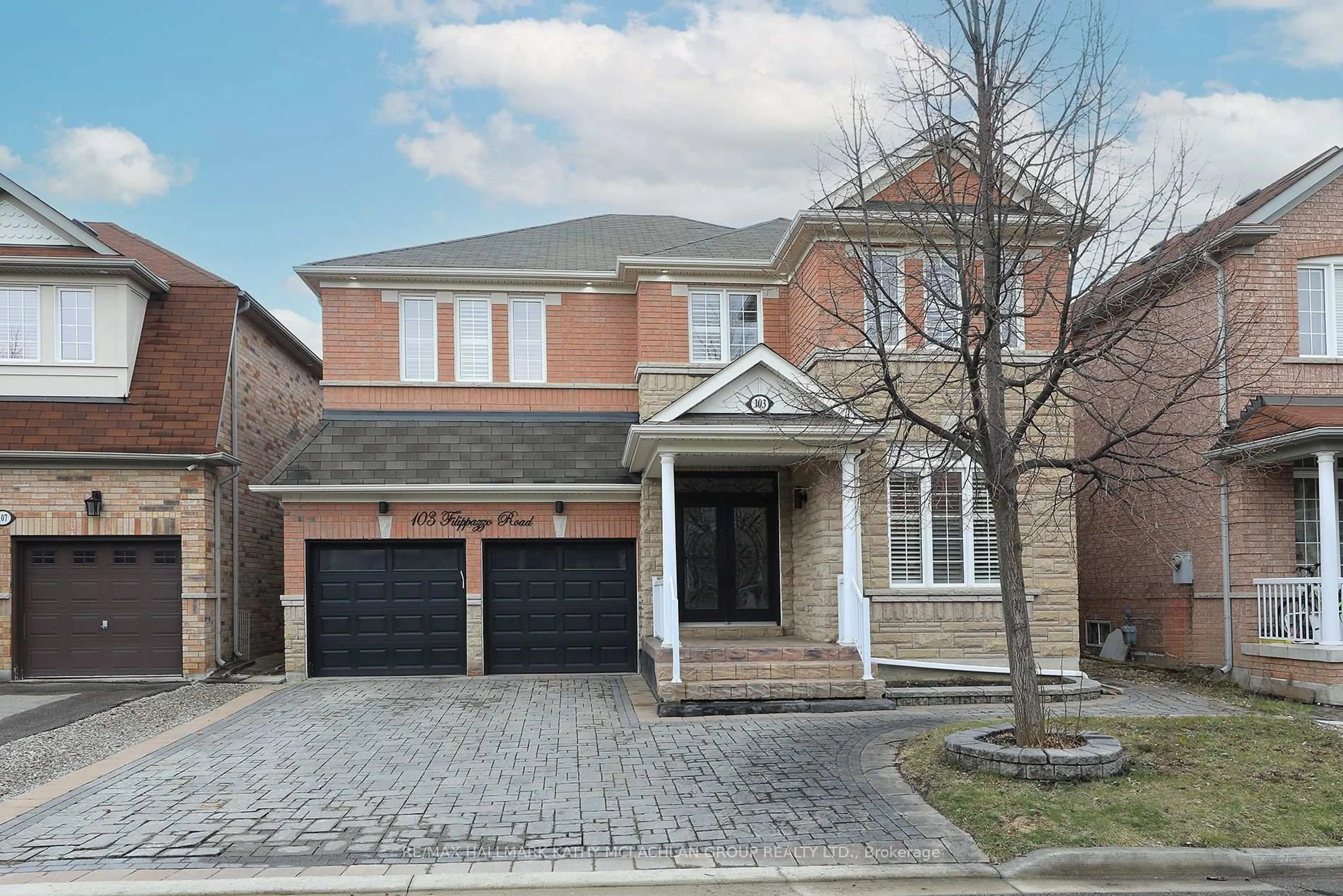 Home with brick exterior material, street for 103 Filippazzo Rd, Vaughan Ontario L4H 0N1