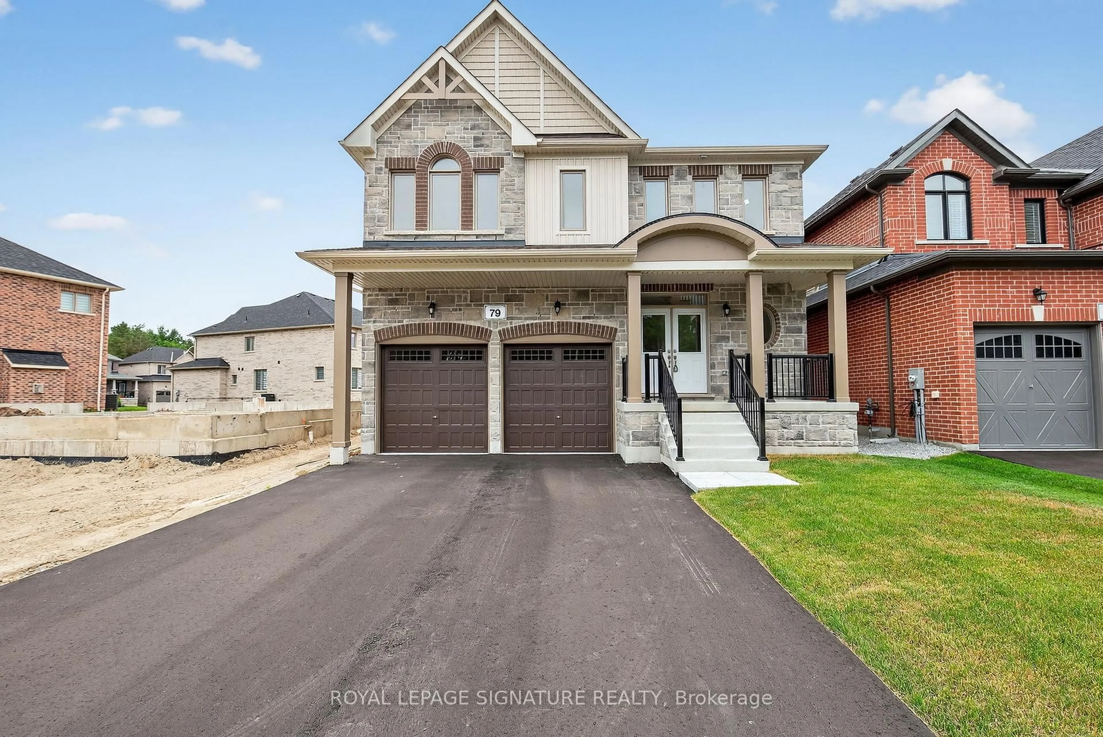 Home with brick exterior material, street for 79 Baycroft Blvd, Essa Ontario L3W 0L9