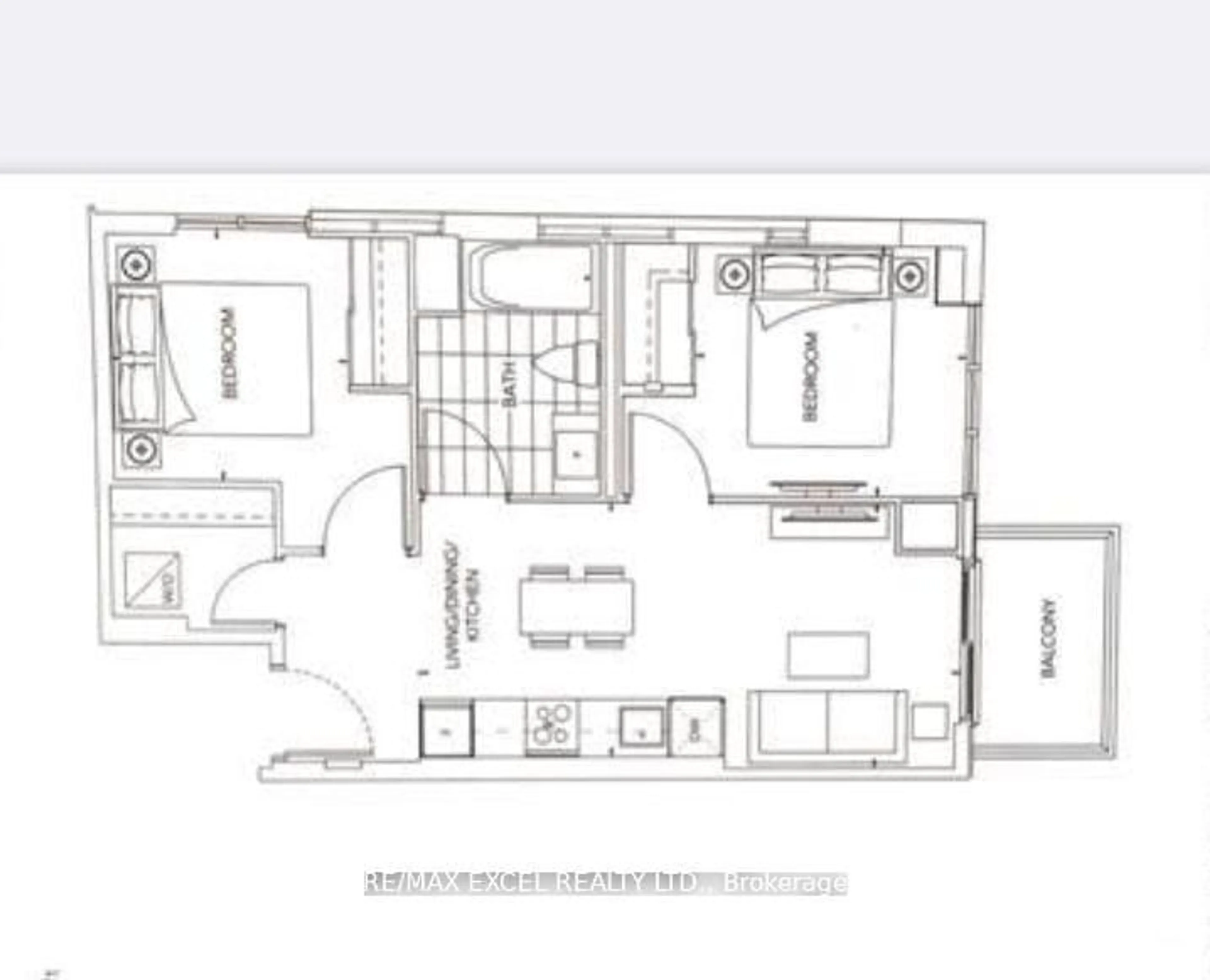 Floor plan for 60 Honeycrisp Cres #820, Vaughan Ontario L4K 0N5