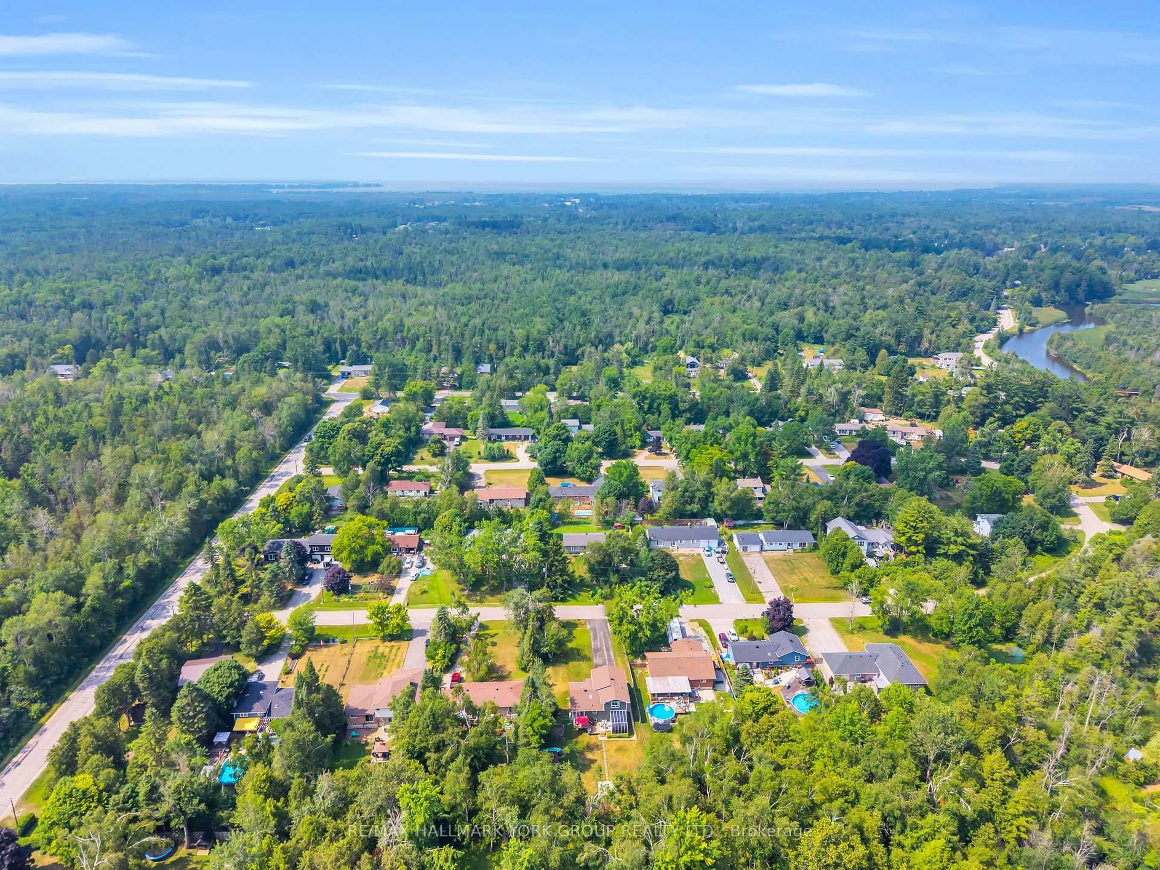 A pic from outside/outdoor area/front of a property/back of a property/a pic from drone, forest/trees view for 15 Brook Cres, Georgina Ontario L0E 1N0