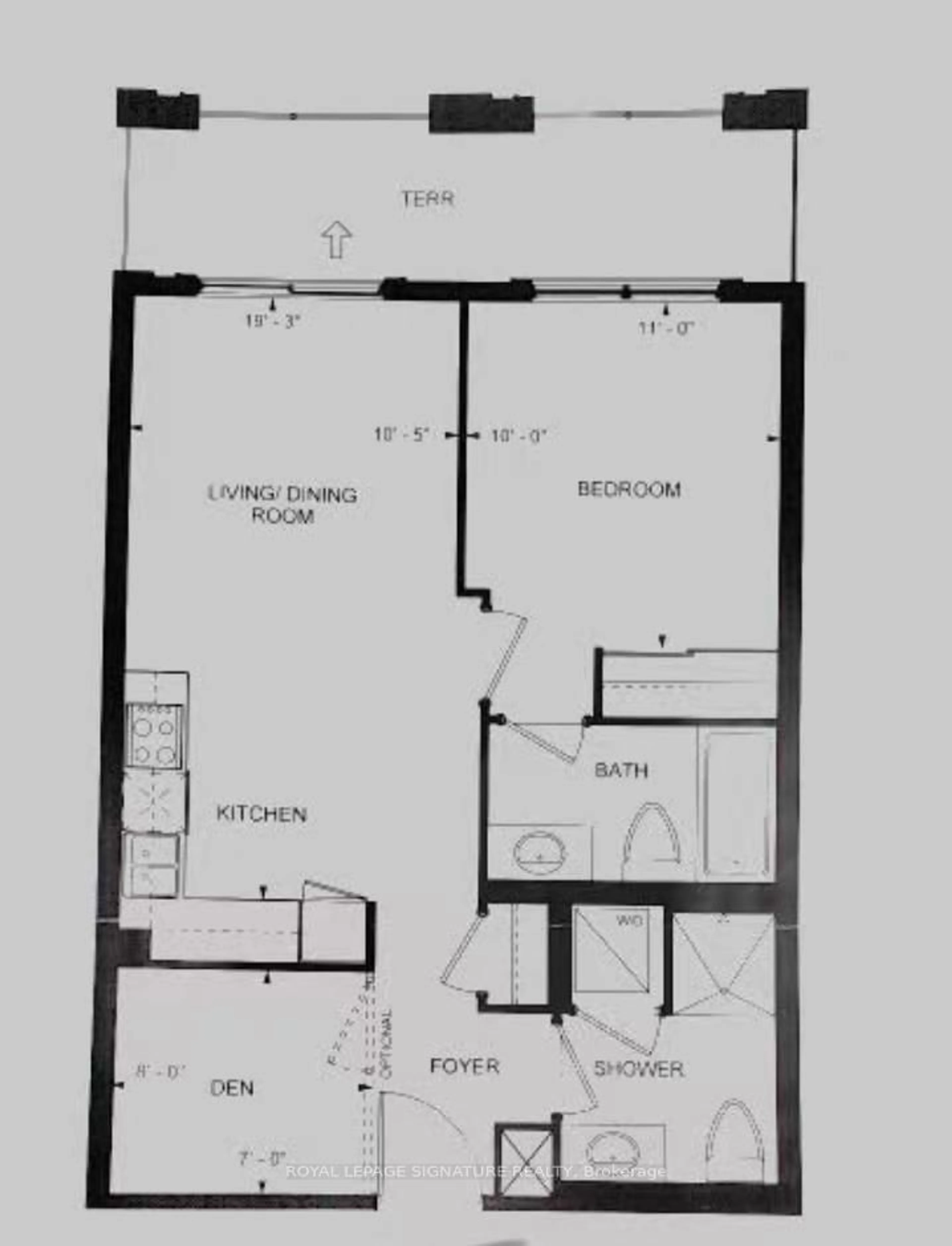 Floor plan for 278 Buchanan Dr #916E, Markham Ontario L3R 6J1