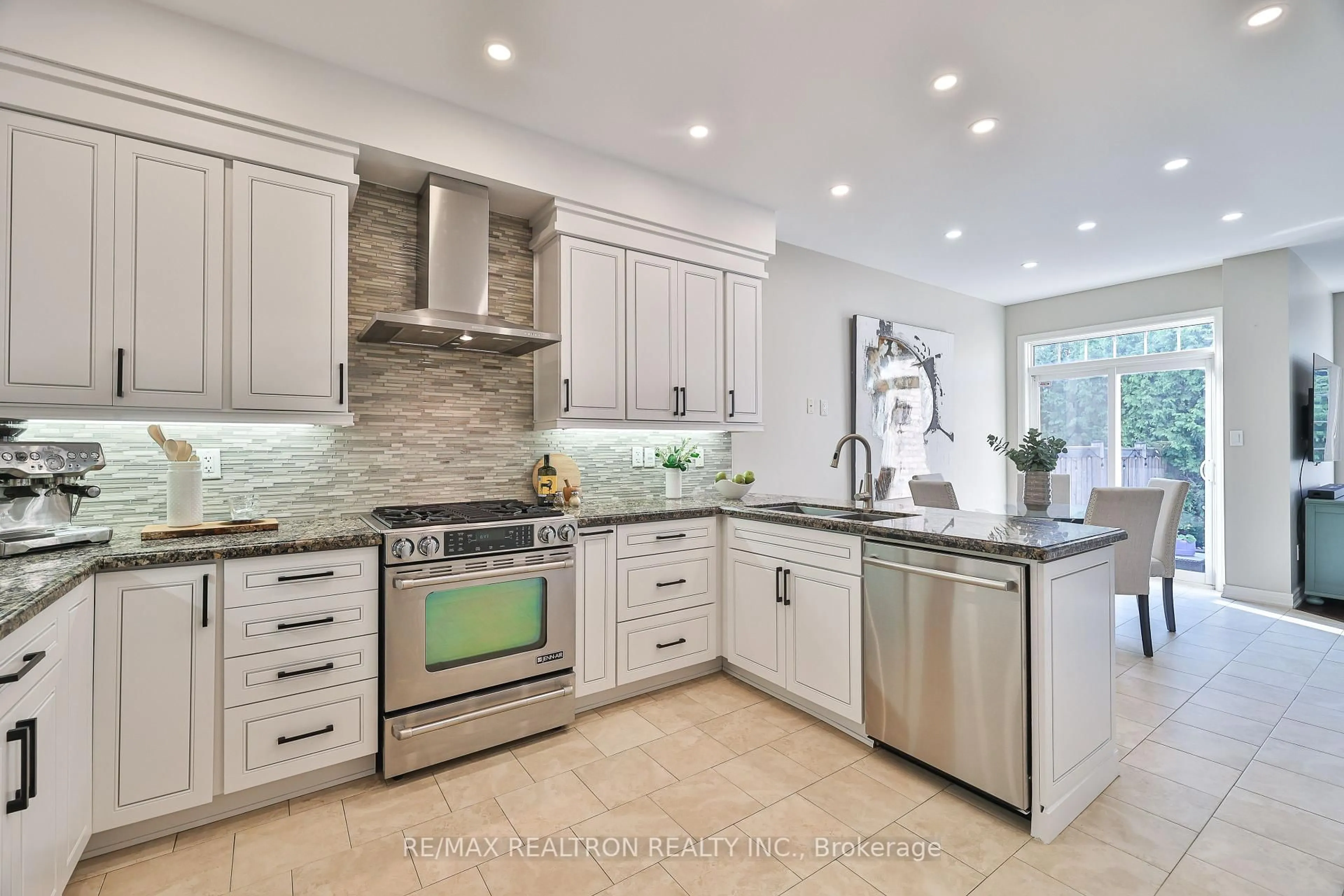 Contemporary kitchen, ceramic/tile floor for 42 Southvale Dr, Vaughan Ontario L6A 0Y6