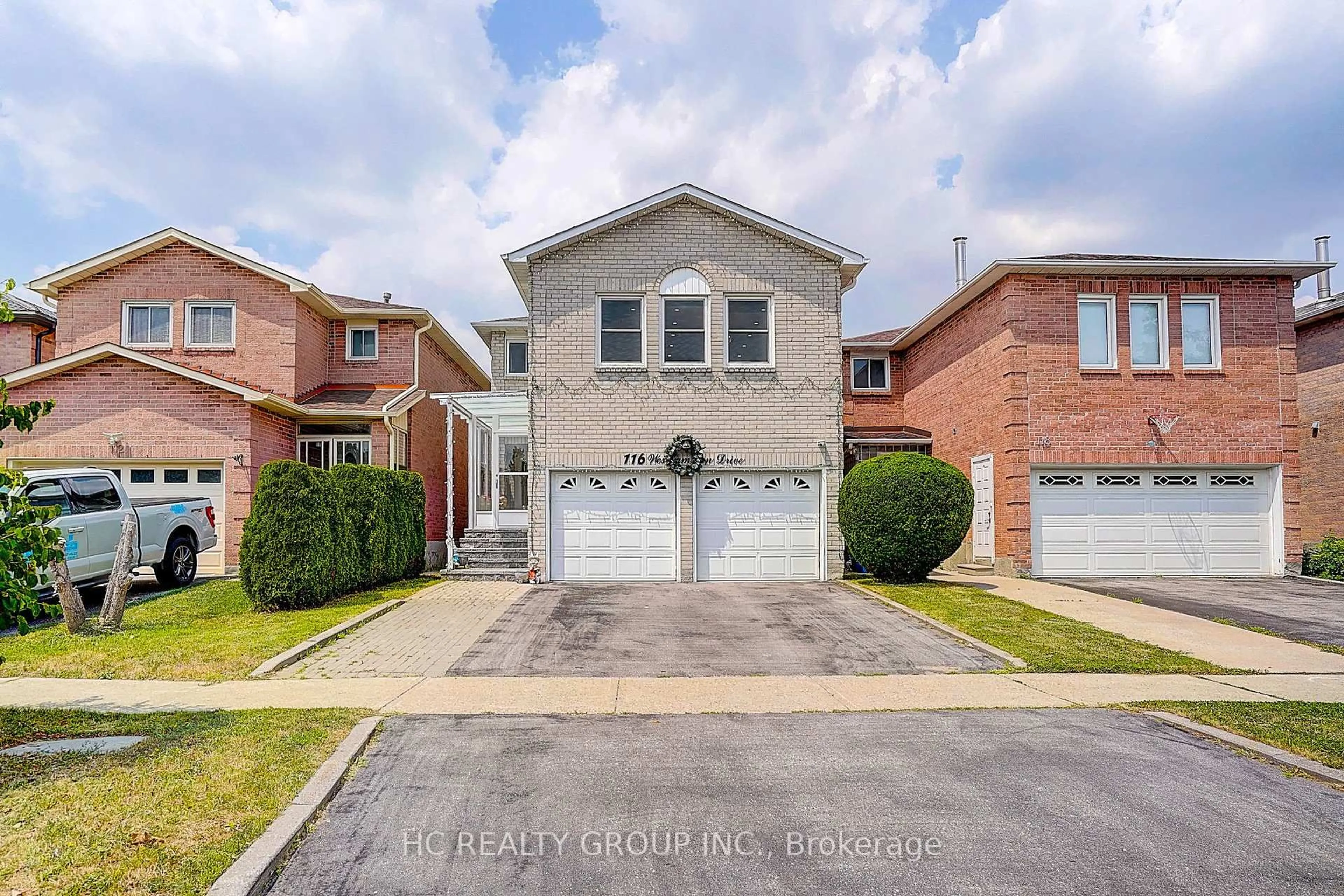 Home with brick exterior material, street for 116 Westhampton Dr, Vaughan Ontario L4J 7J6