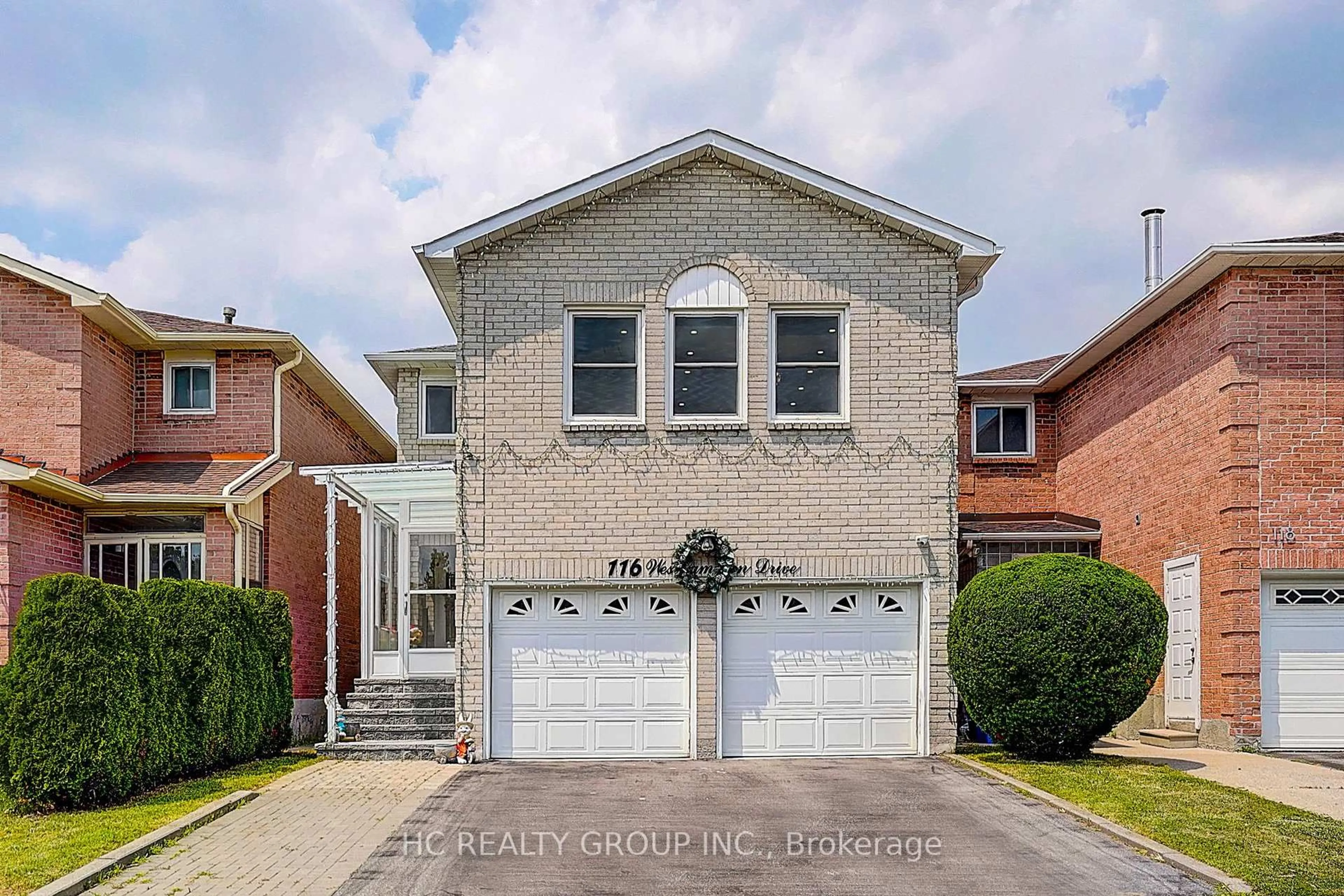 Home with brick exterior material, street for 116 Westhampton Dr, Vaughan Ontario L4J 7J6