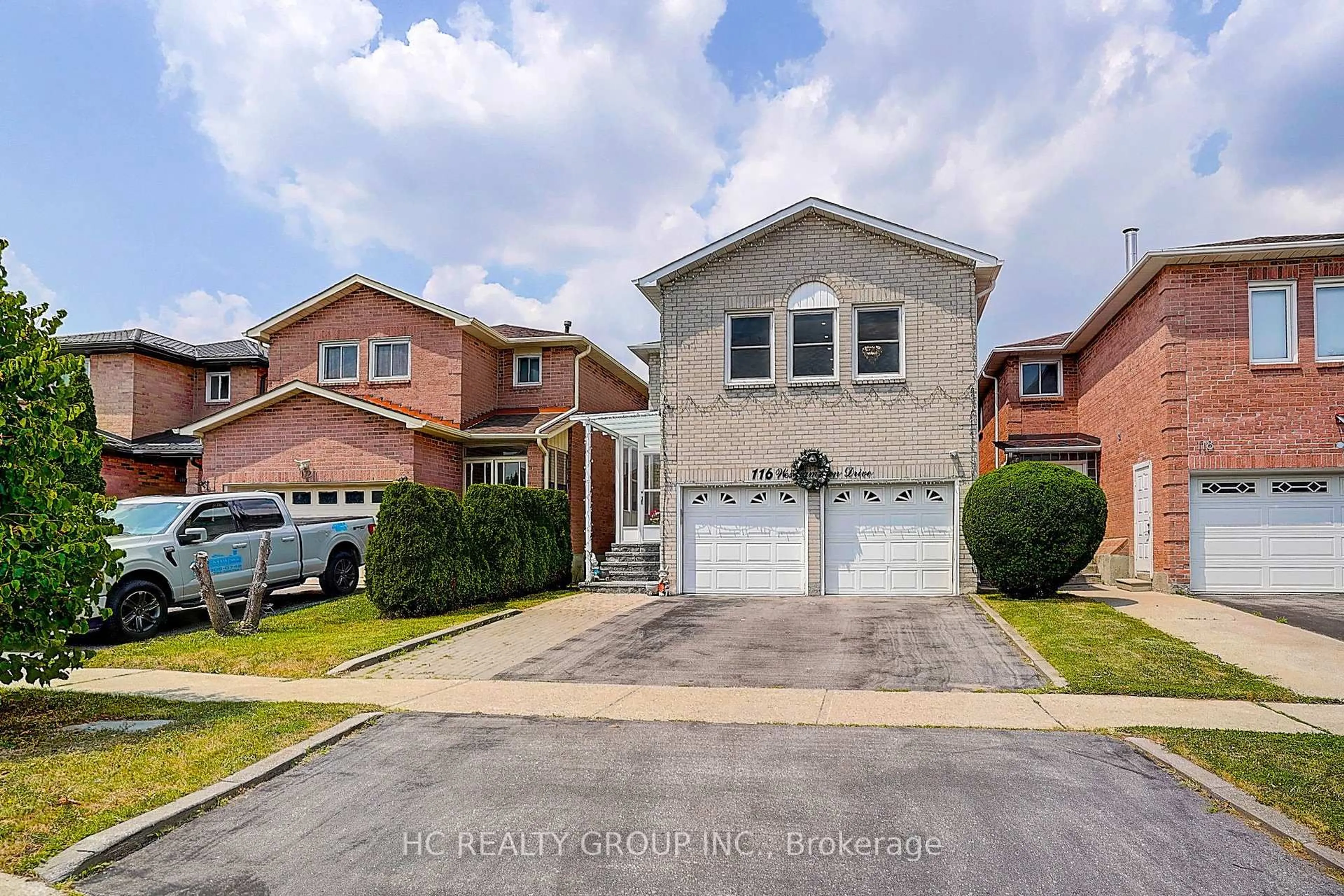 Home with brick exterior material, street for 116 Westhampton Dr, Vaughan Ontario L4J 7J6