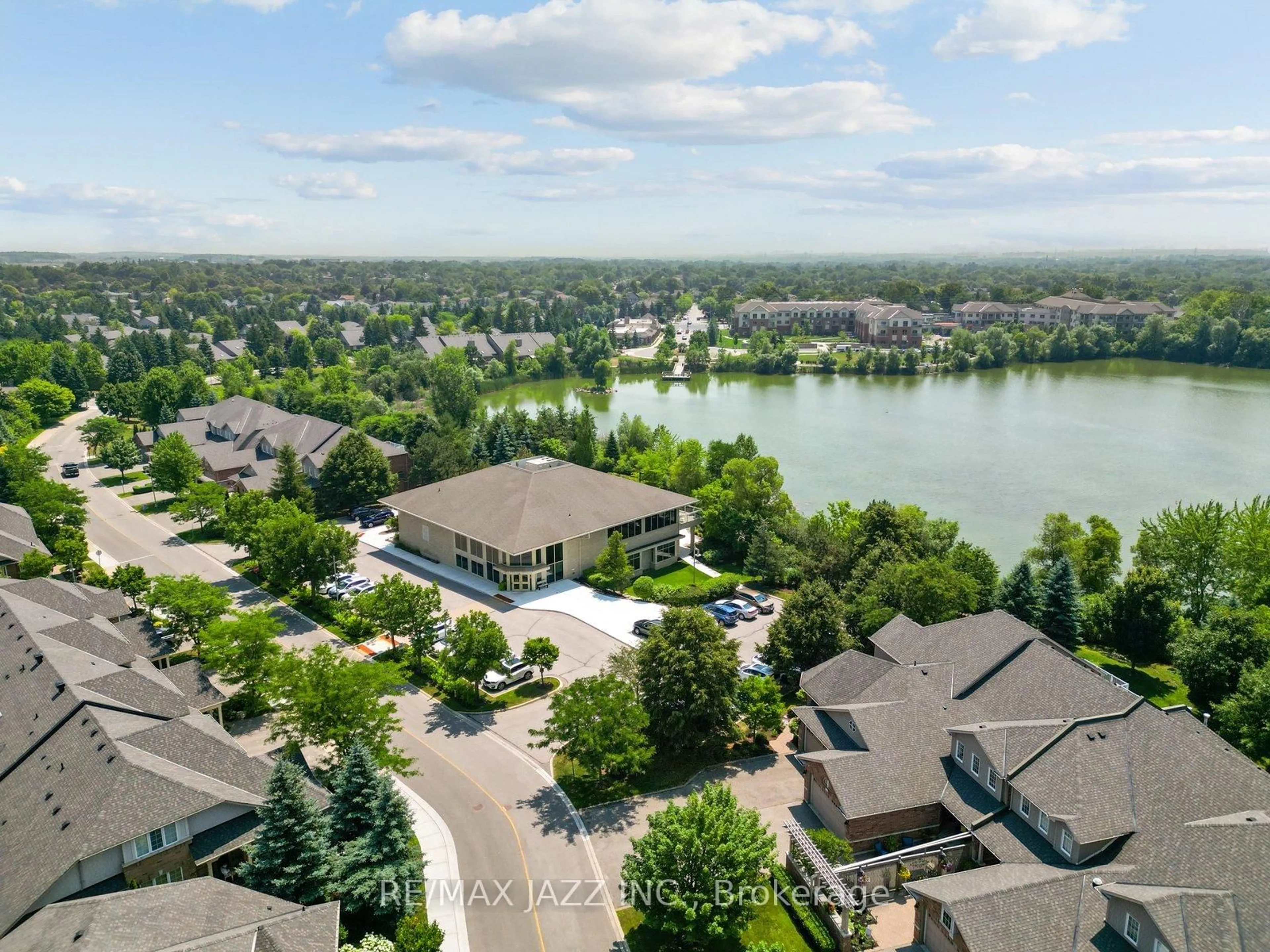 A pic from outside/outdoor area/front of a property/back of a property/a pic from drone, water/lake/river/ocean view for 10 Belle Terre Way, Markham Ontario L6E 2A2