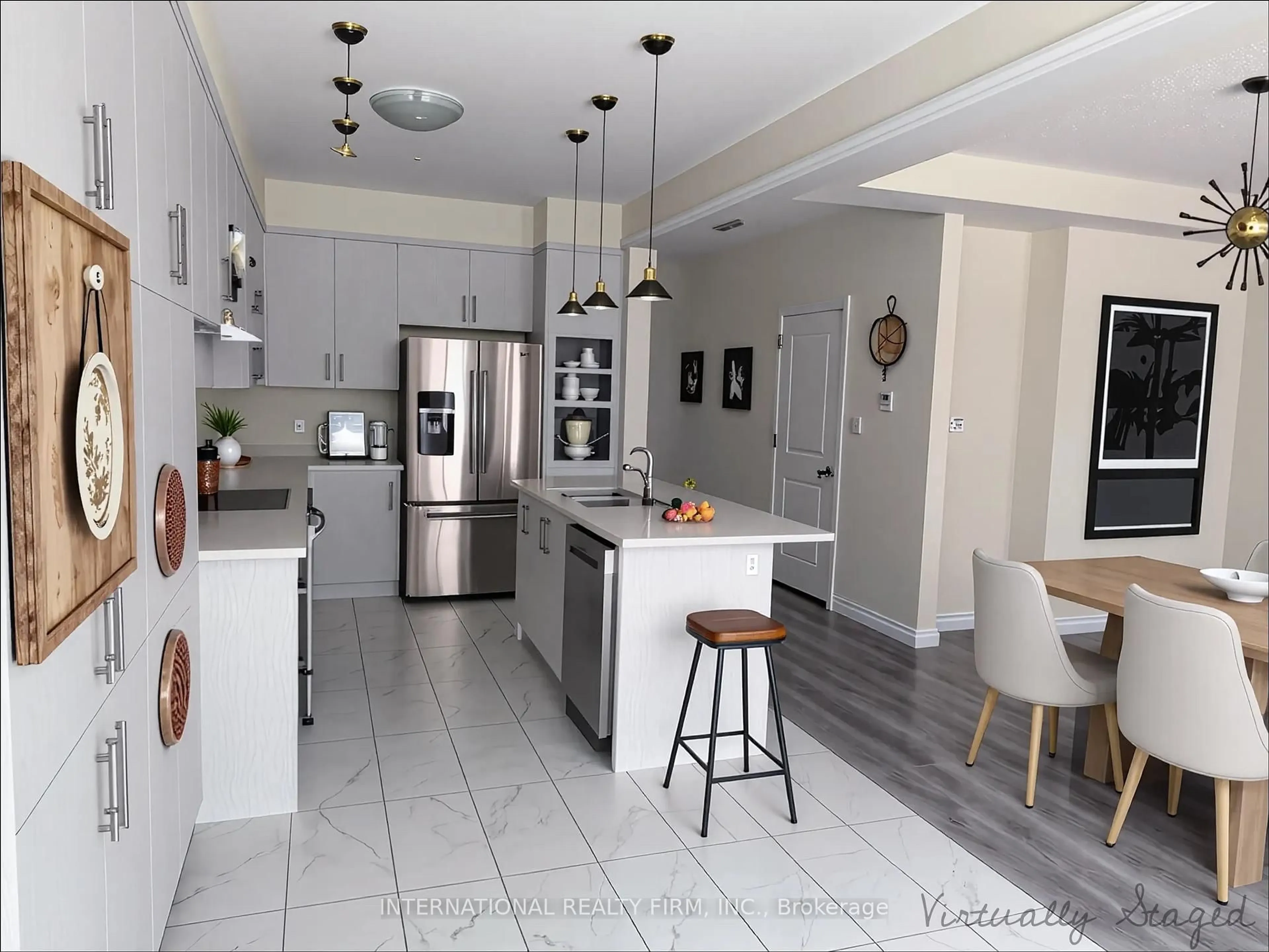Open concept kitchen, ceramic/tile floor for 86 Kenneth Rogers Cres, East Gwillimbury Ontario L0G 1R0