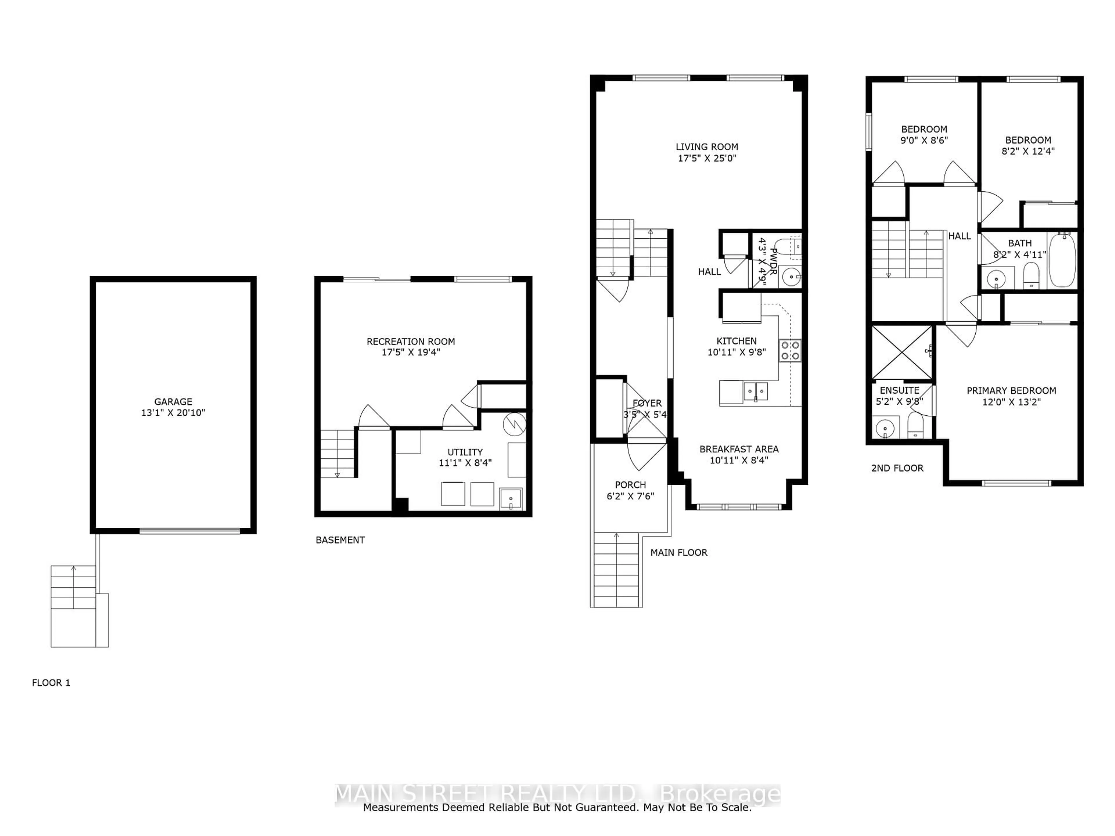 Floor plan for 75 Baywell Cres, Aurora Ontario L4G 7N4